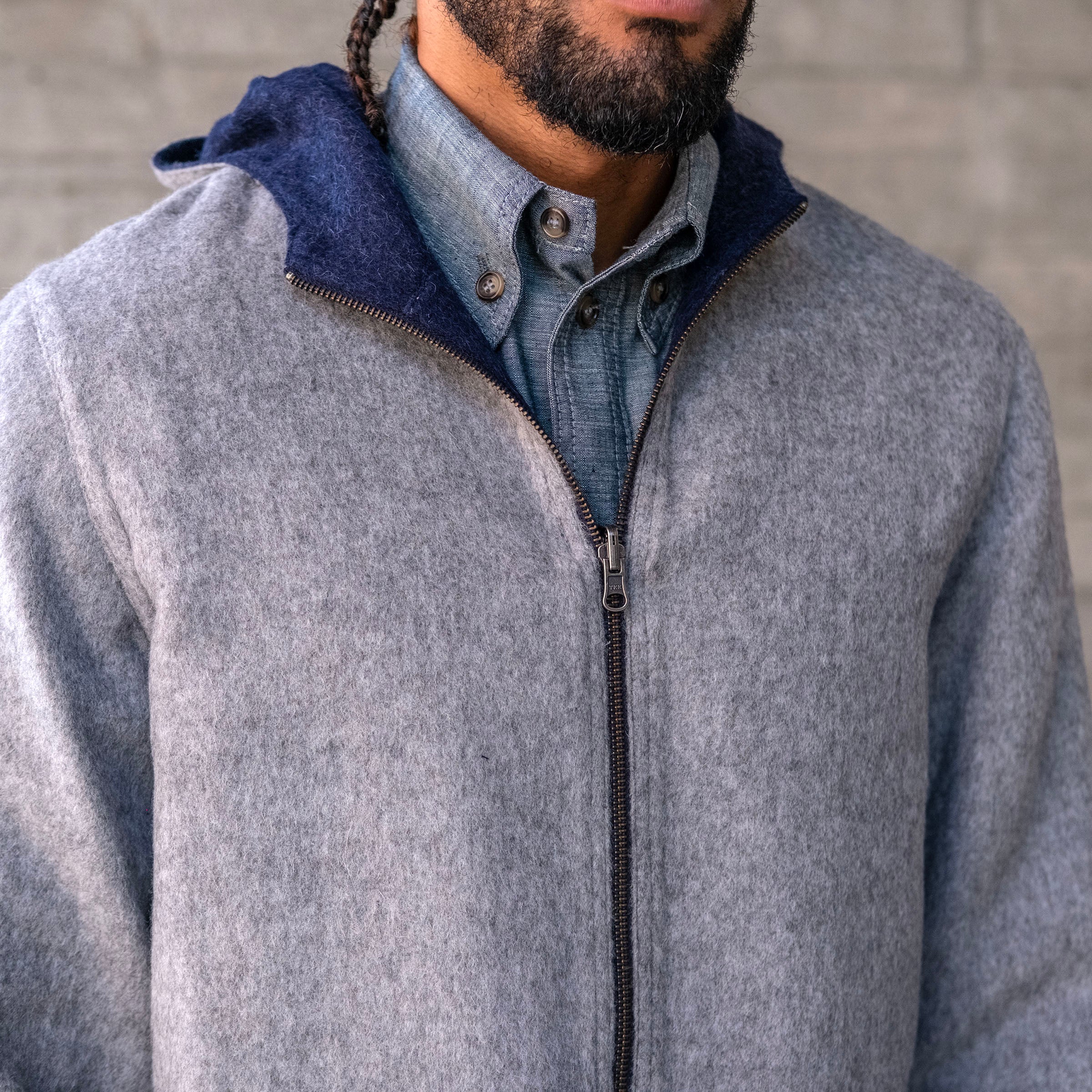 Alpaca Fully Reversible Hooded Coat
