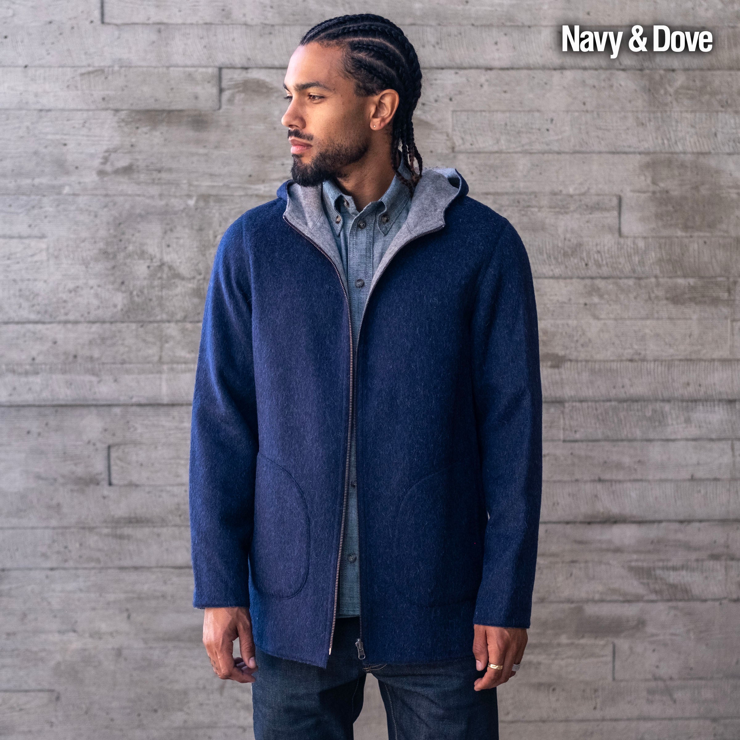 Alpaca Fully Reversible Hooded Coat