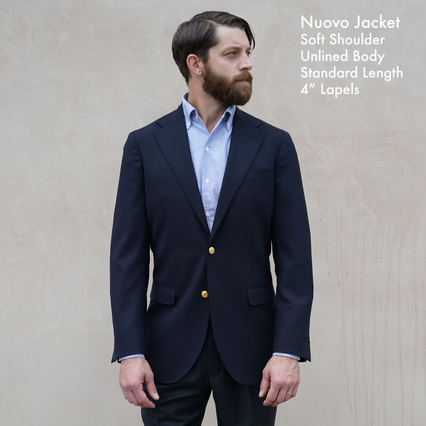 Custom Suits & Sportcoats Indigo Stitchwork Sashiko & Natural Denim