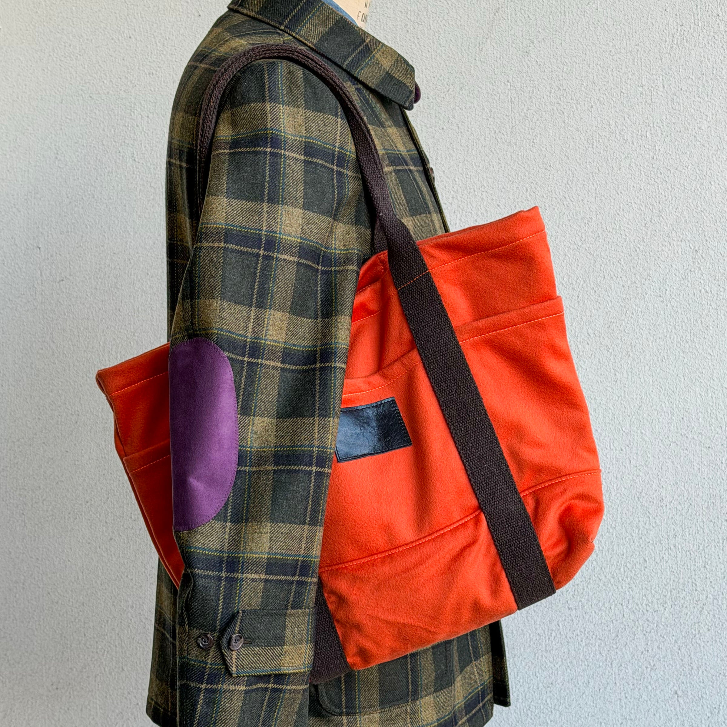 Harbor Tote Bag Loro Piana Mandarin Orange 16oz Flannel