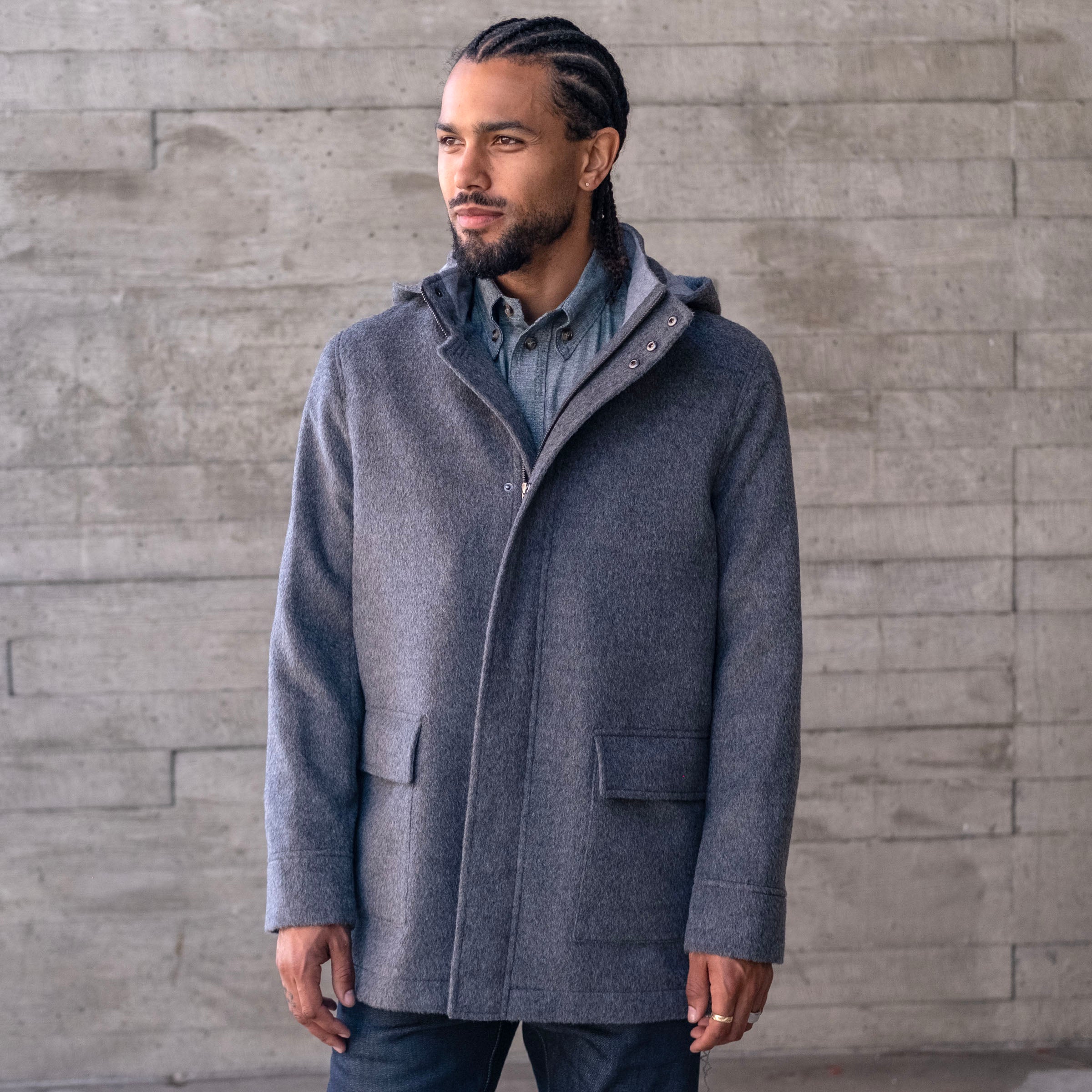 Heavyweight Alpaca Parka with Removable Hood