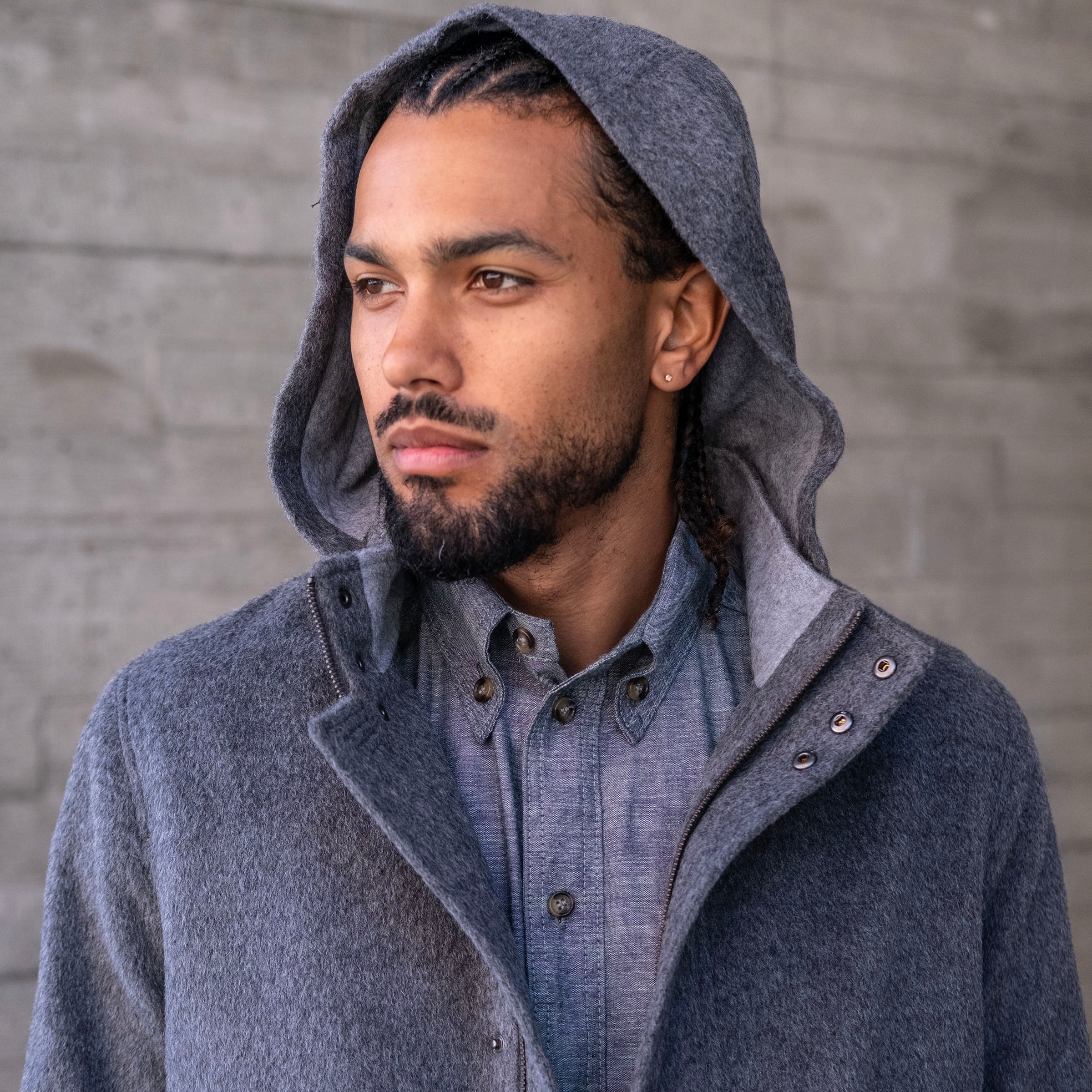 Heavyweight Alpaca Parka with Removable Hood