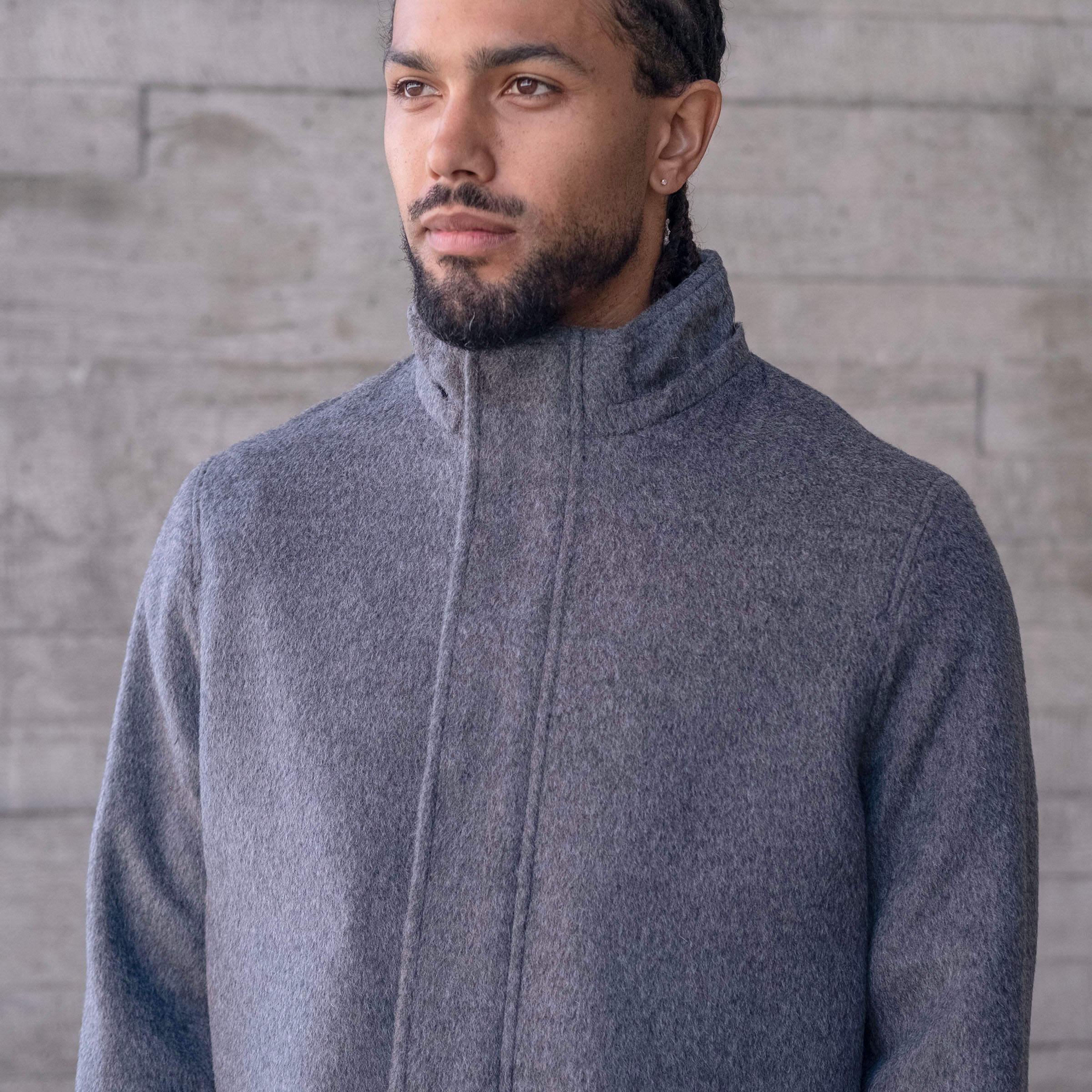 Heavyweight Alpaca Parka with Removable Hood