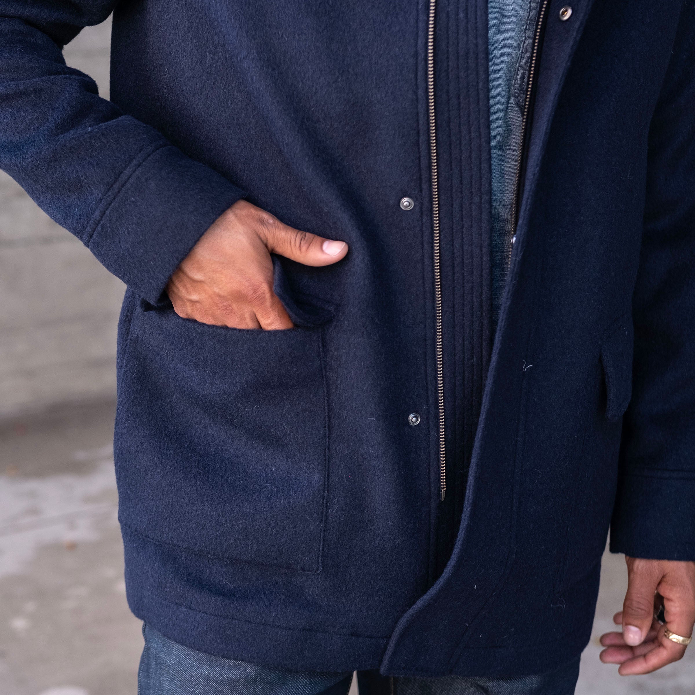 Heavyweight Alpaca Parka with Removable Hood