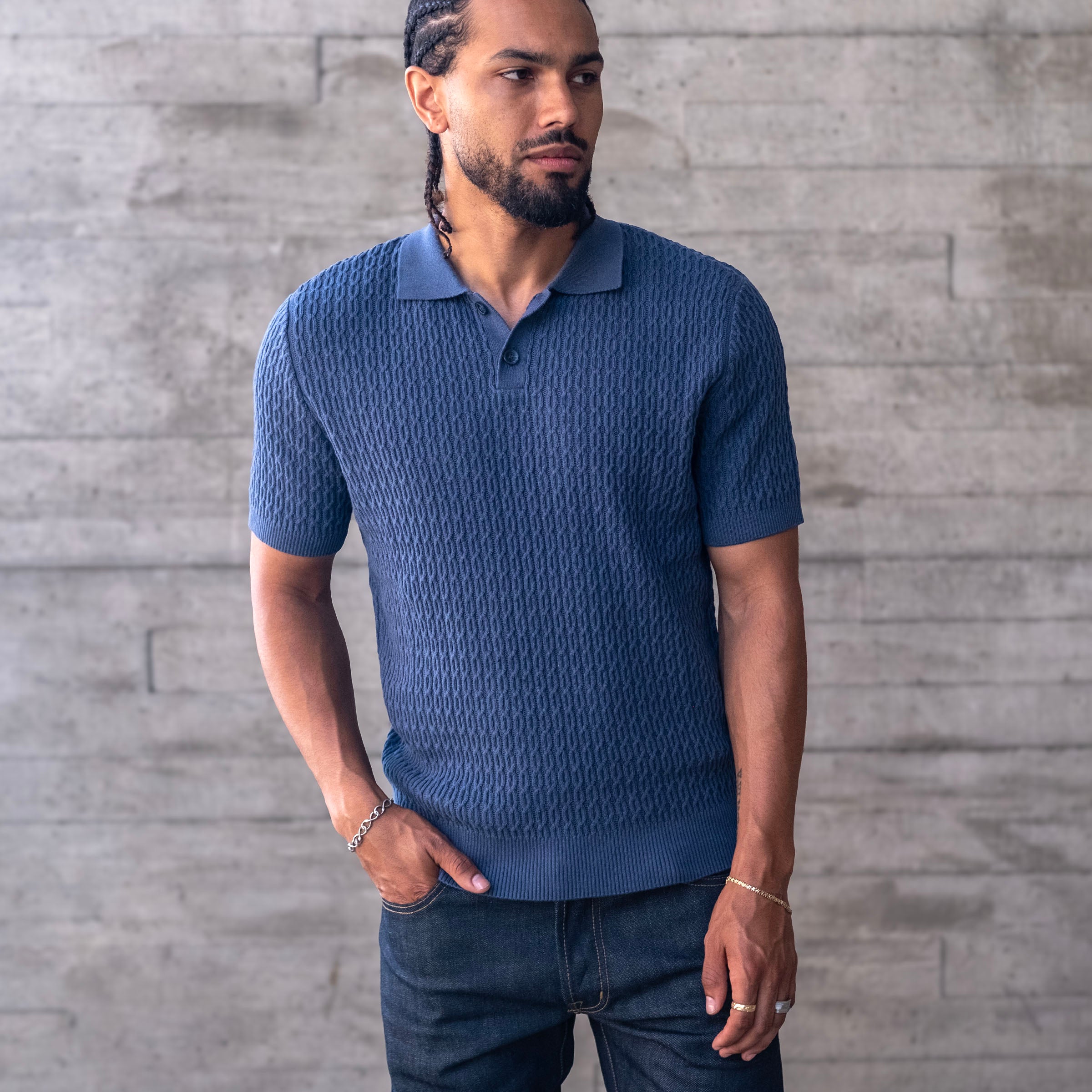 Peruvian Pima Cotton Cable Knit Polo Project