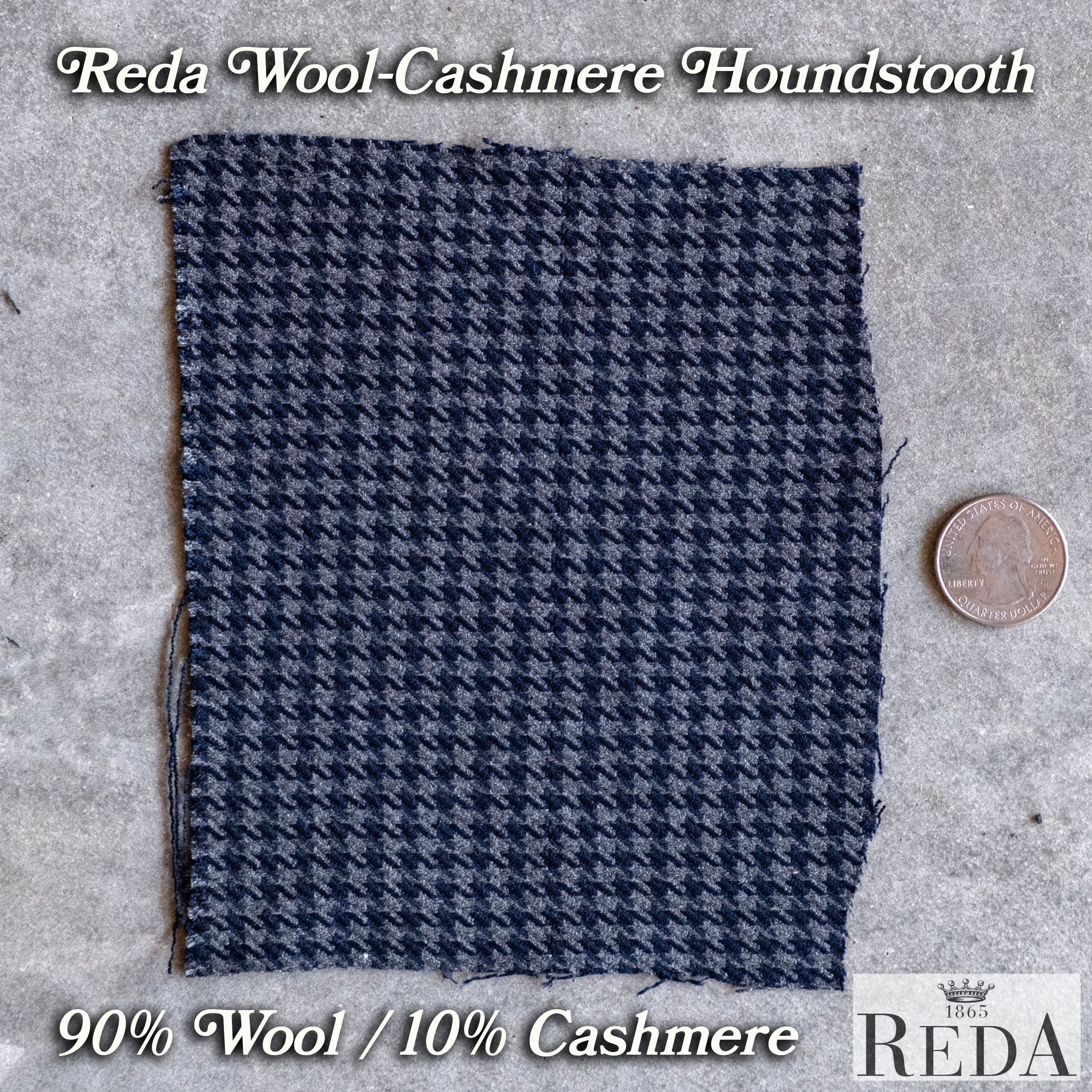 Custom Trousers in REDA Wool-Cashmere Houndstooth