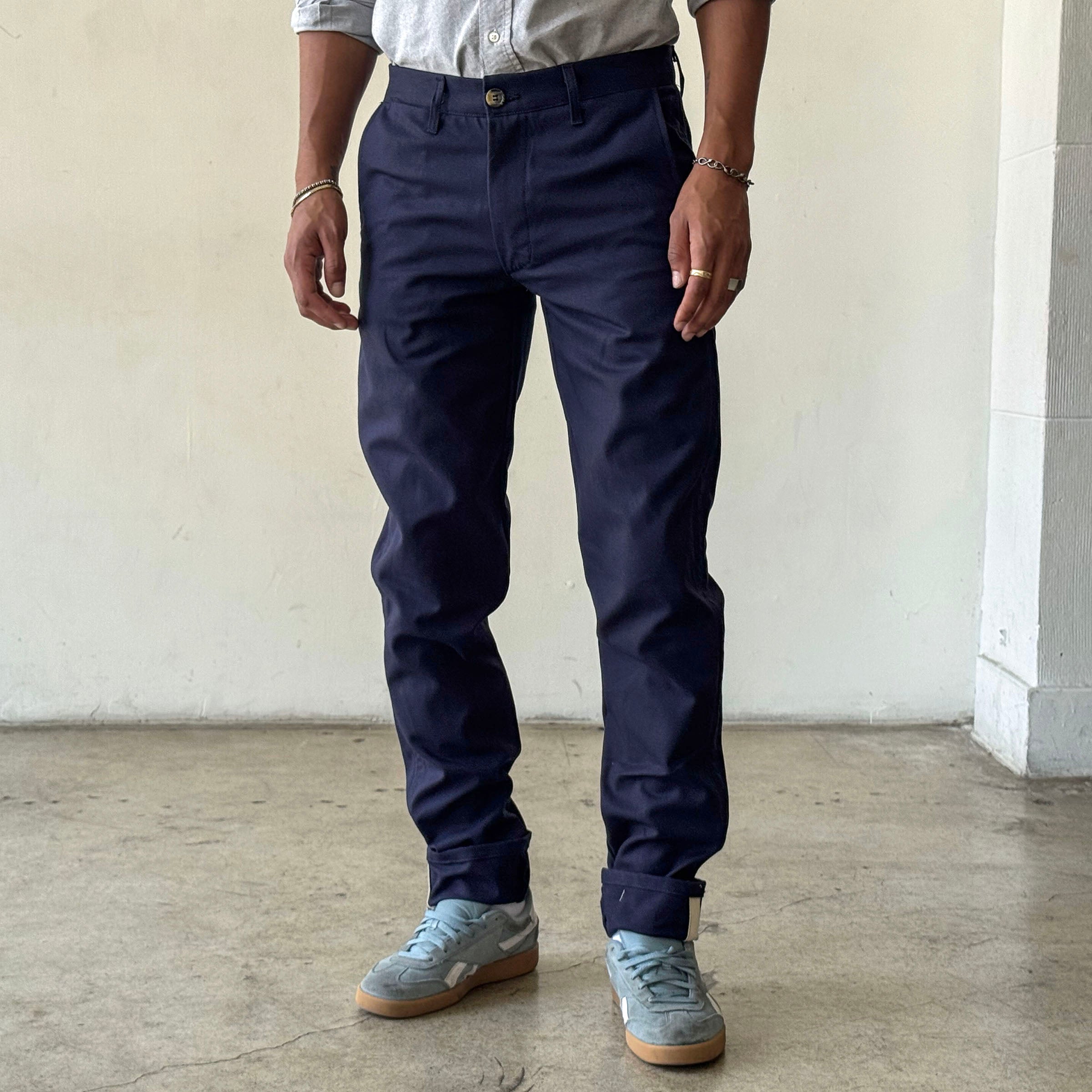 Rivet Chino Navy 10oz Sanded Canvas