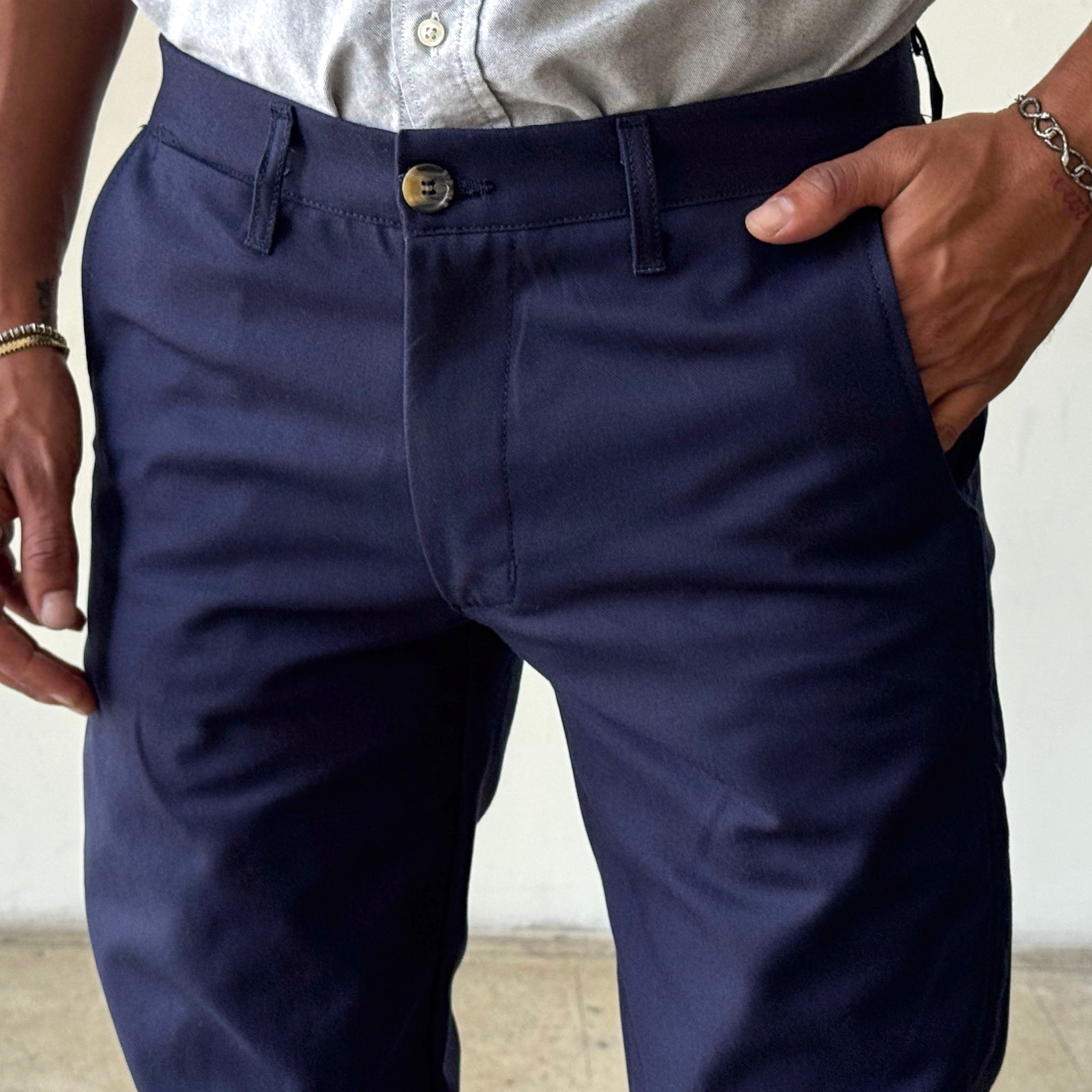Rivet Chino Navy 10oz Sanded Canvas