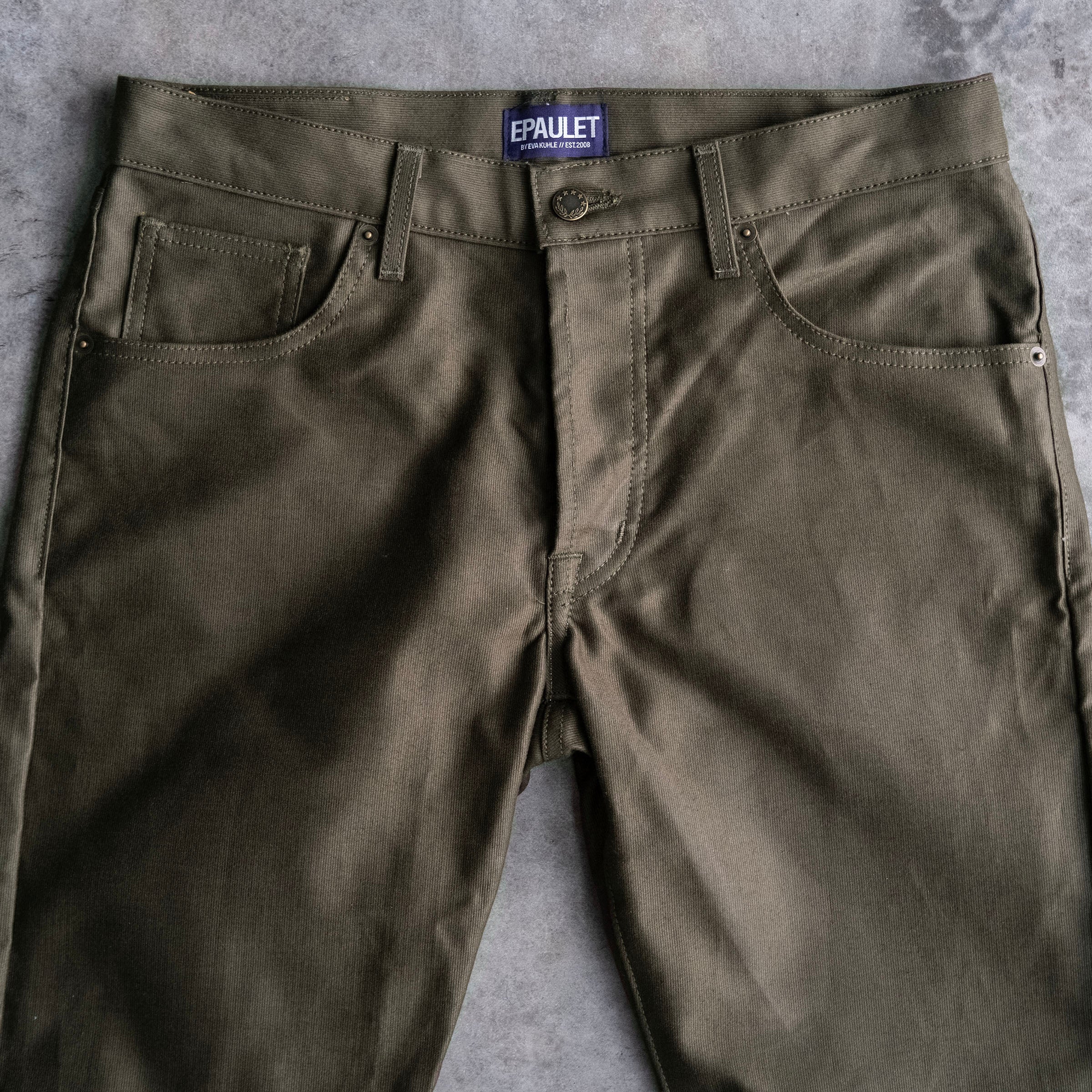 Rivet Jean Jungle Cloth 11oz Olive Twill