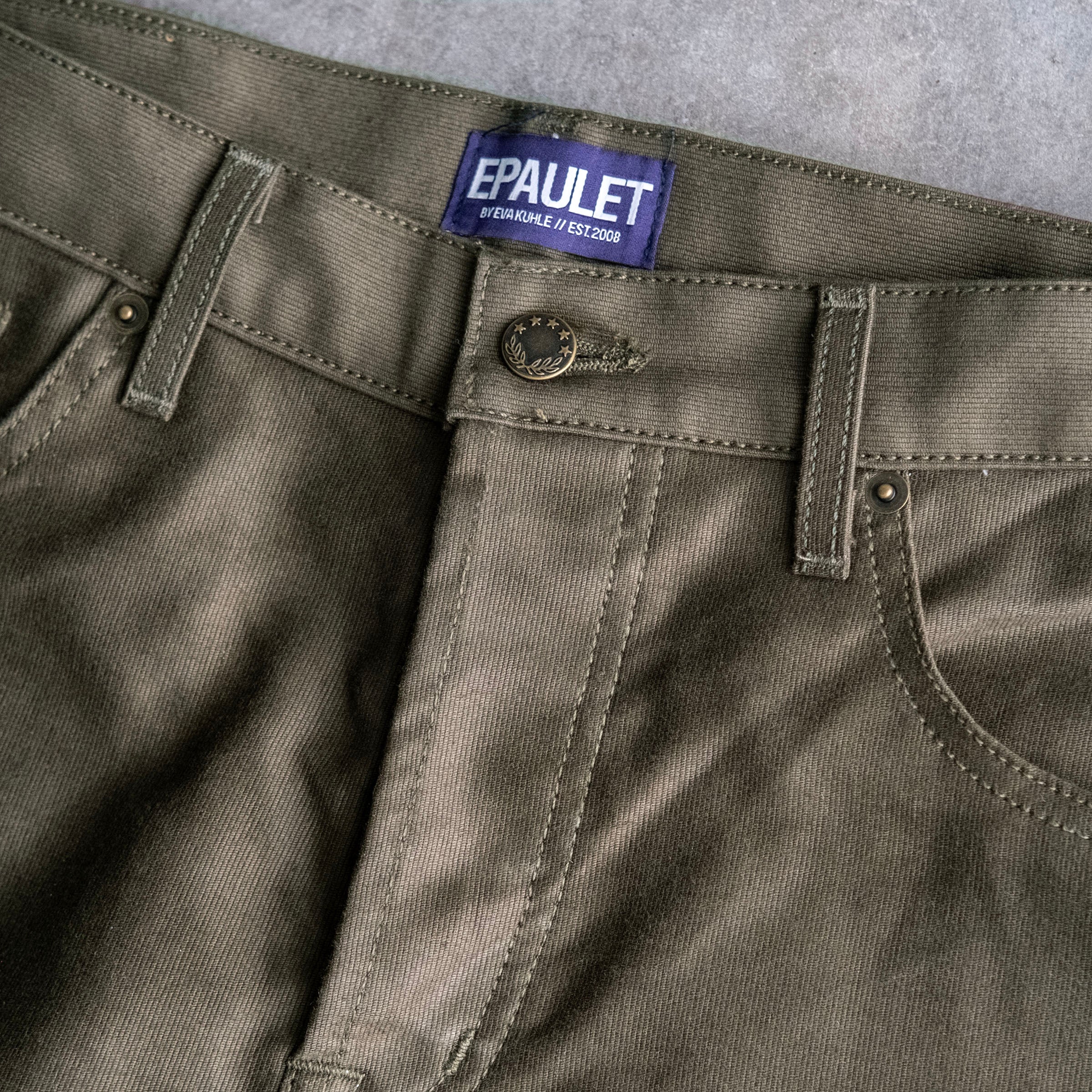 Rivet Jean Jungle Cloth 11oz Olive Twill