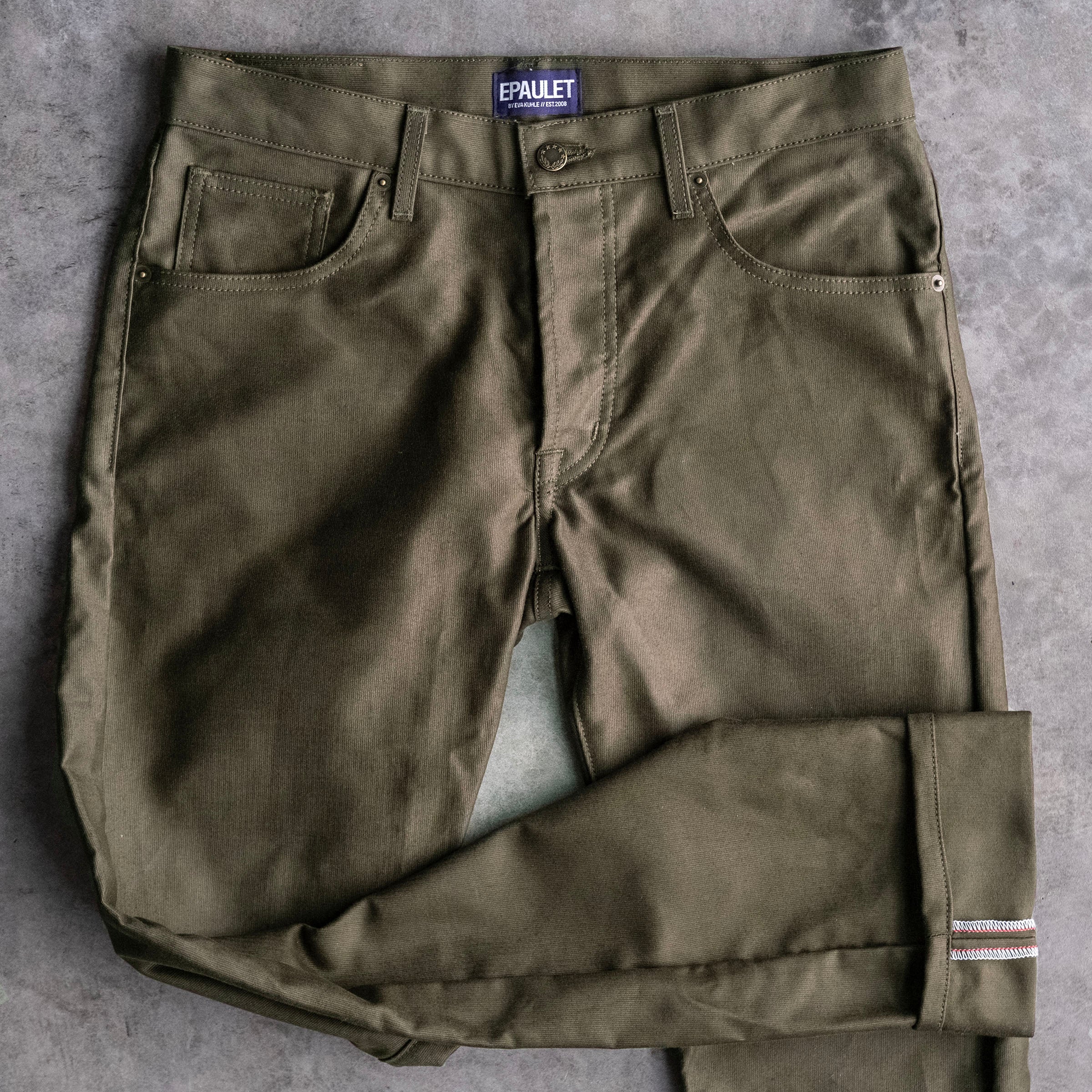 Rivet Jean Jungle Cloth 11oz Olive Twill