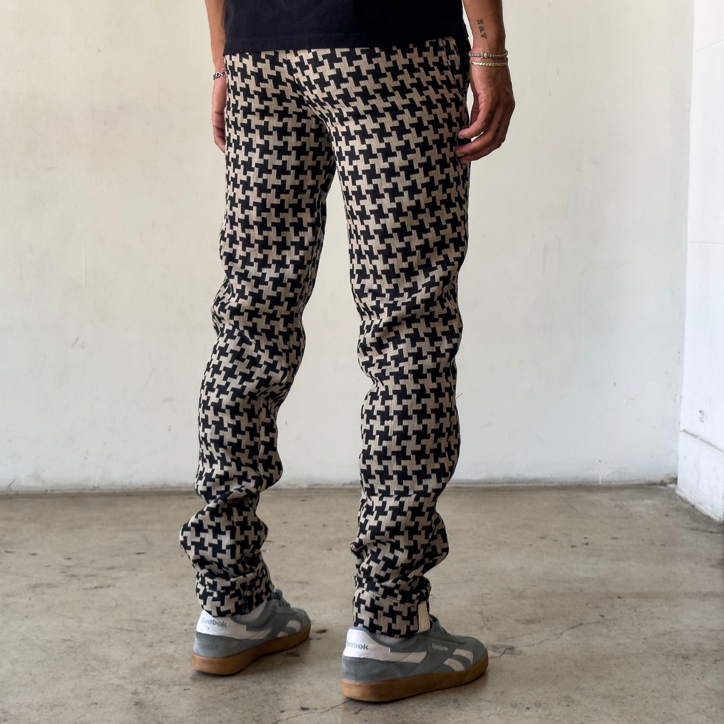 Rivet Chino Hattori Heavyweight Linen Khaki & Charcoal Stars