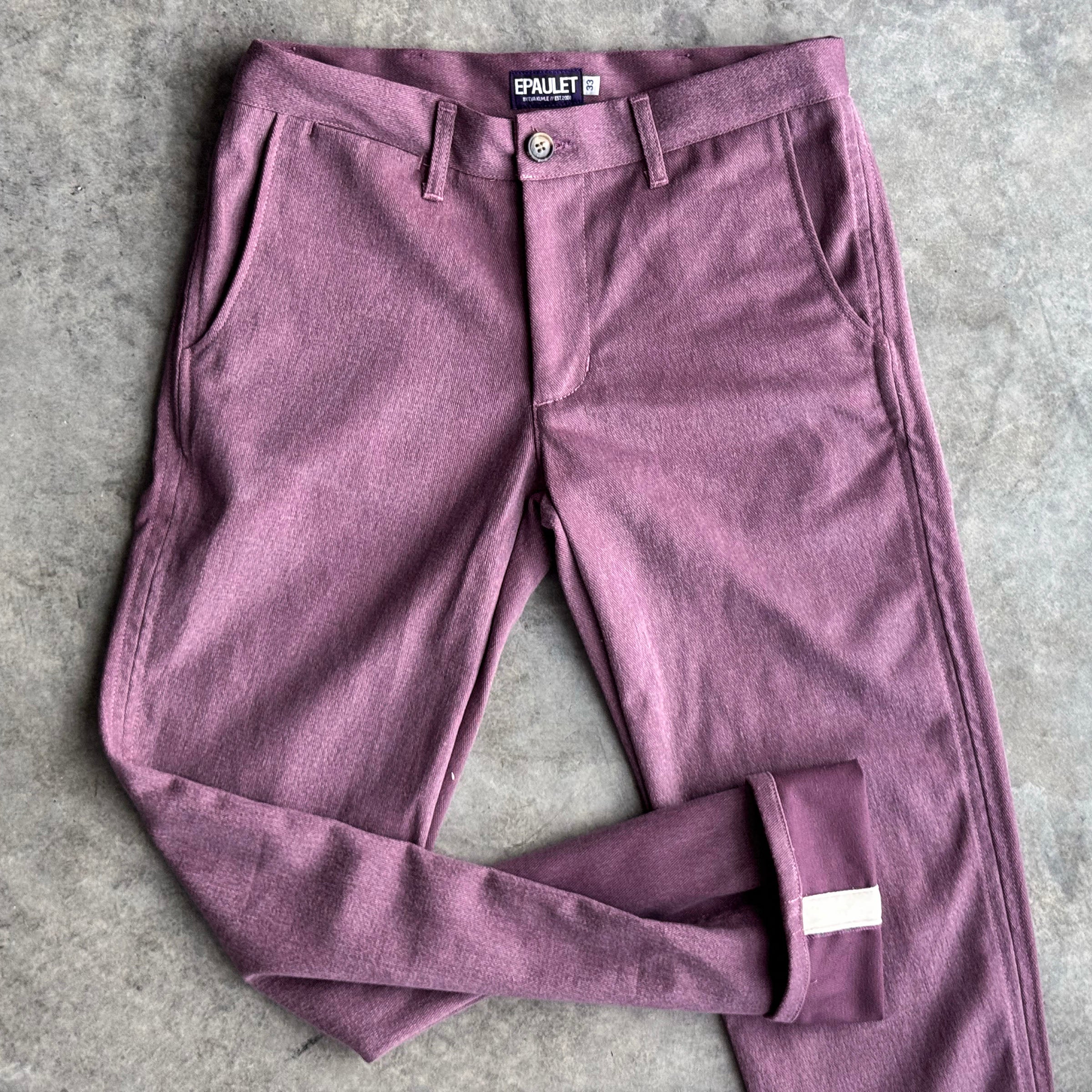 Rivet Chino Dusty Rose 11oz Brushed Cavalry Twill