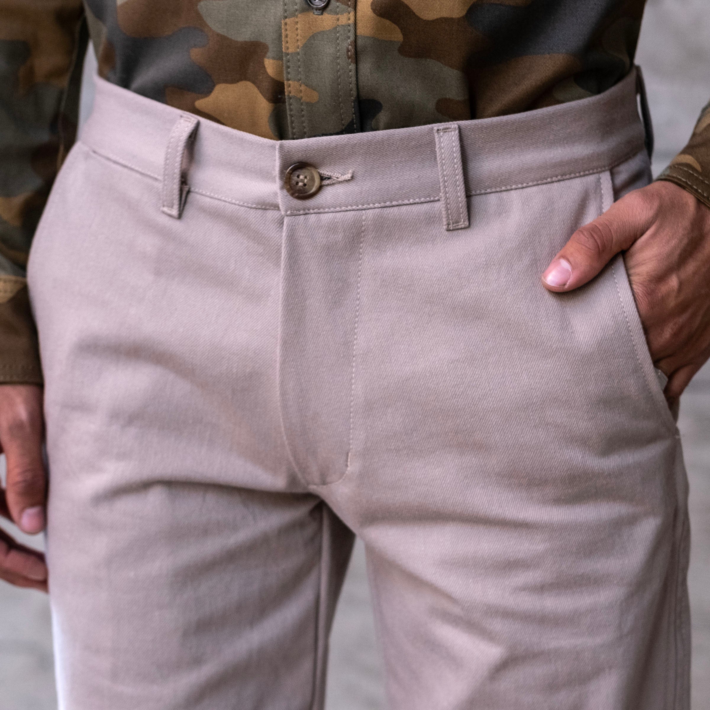 Rivet Chino Washed Khaki 10oz Howitzer Twill