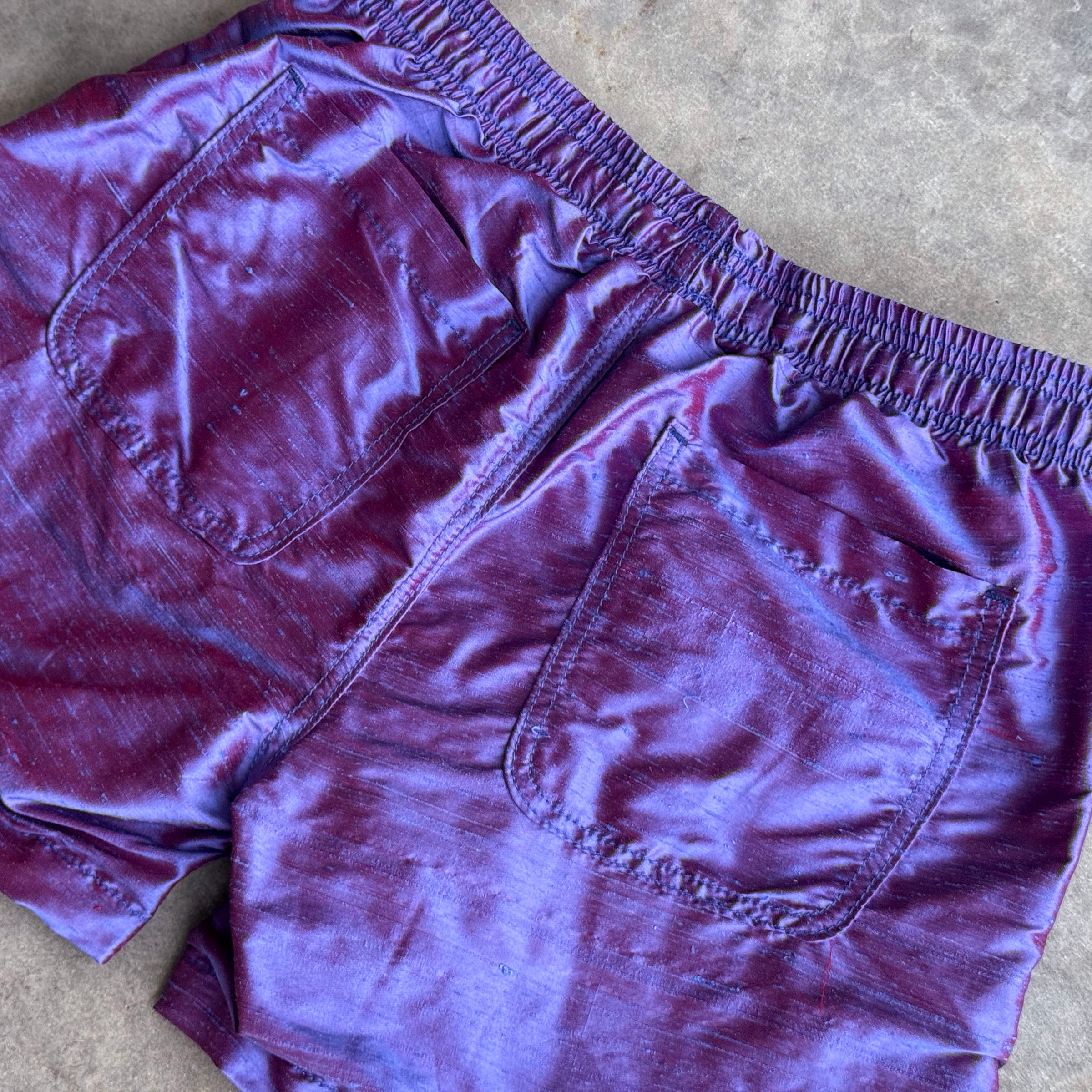 Laidback Short Ultraviolet Silk Dupioni