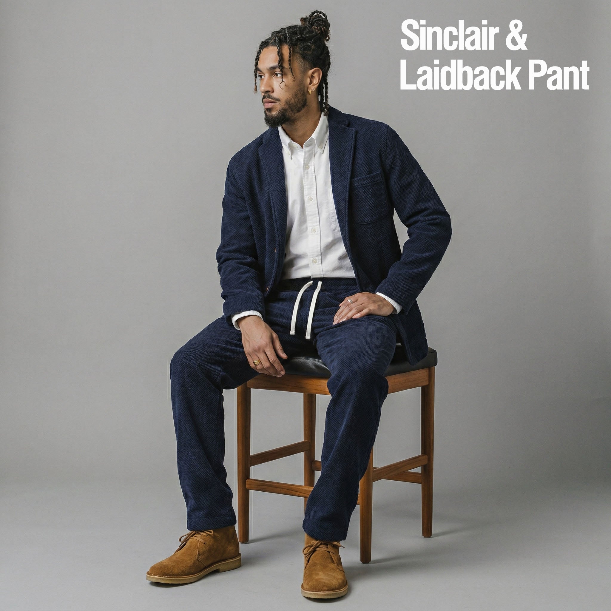 Custom Doyle, Sinclair & Corso Jackets Deep Navy Sashiko