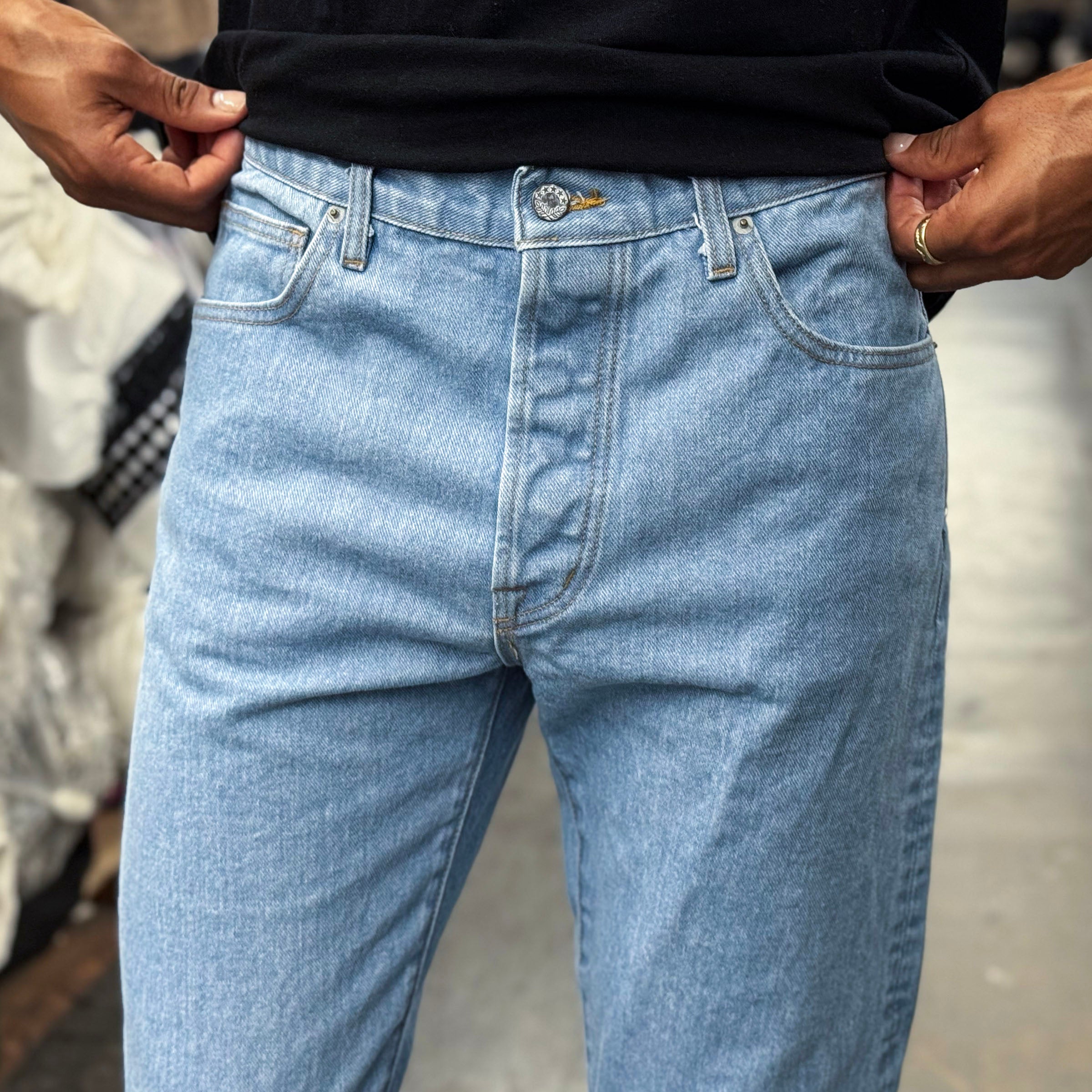 Sunset Western Jean Cone Mills 14oz Bleach Wash Denim