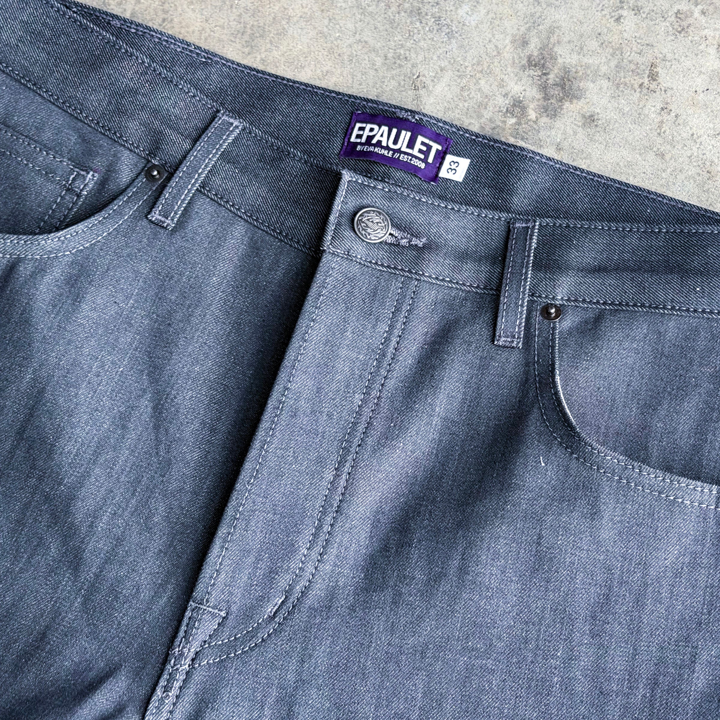 Sunset Western Jean Hattori Slate & Indigo Cavalry Twill