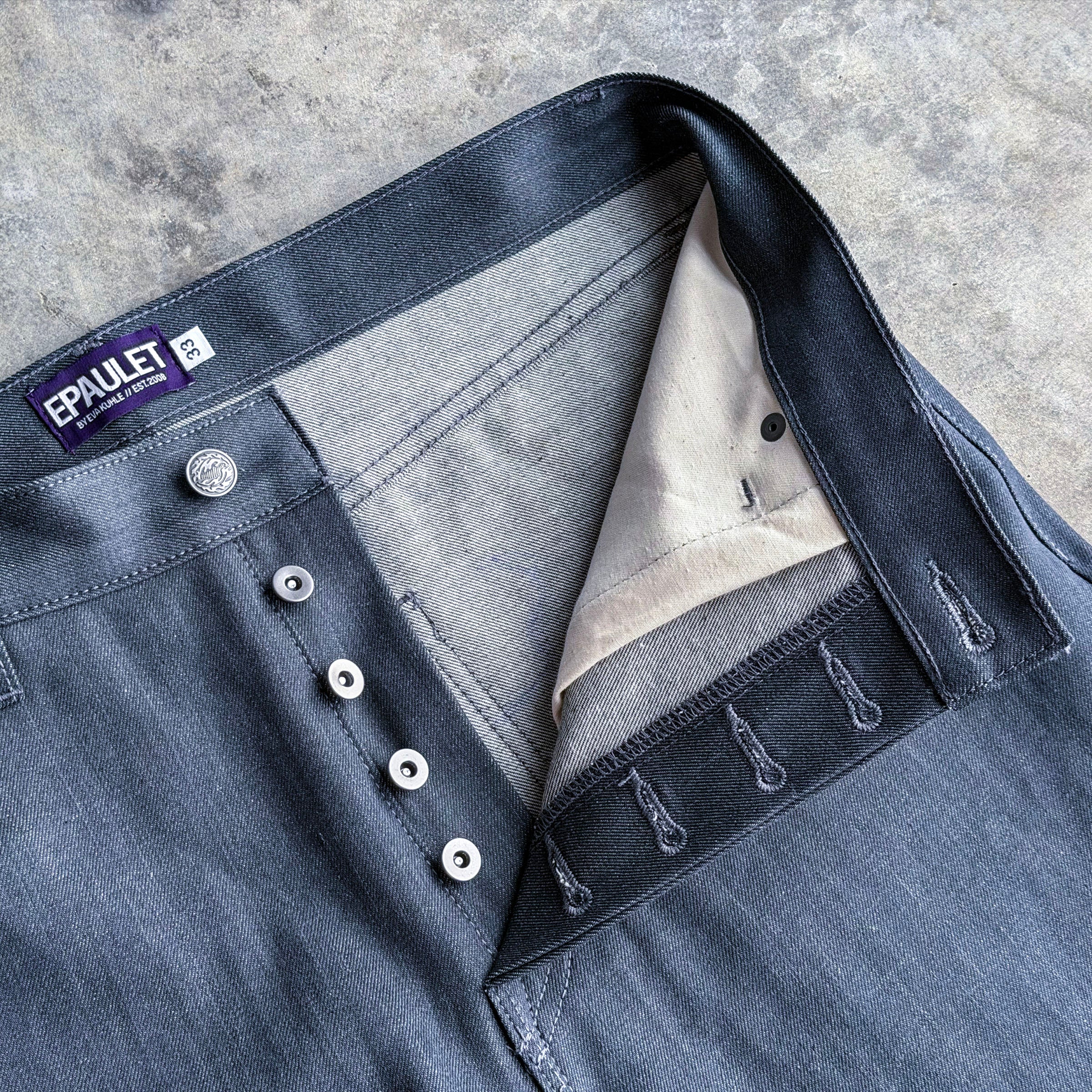 Sunset Western Jean Hattori Slate & Indigo Cavalry Twill