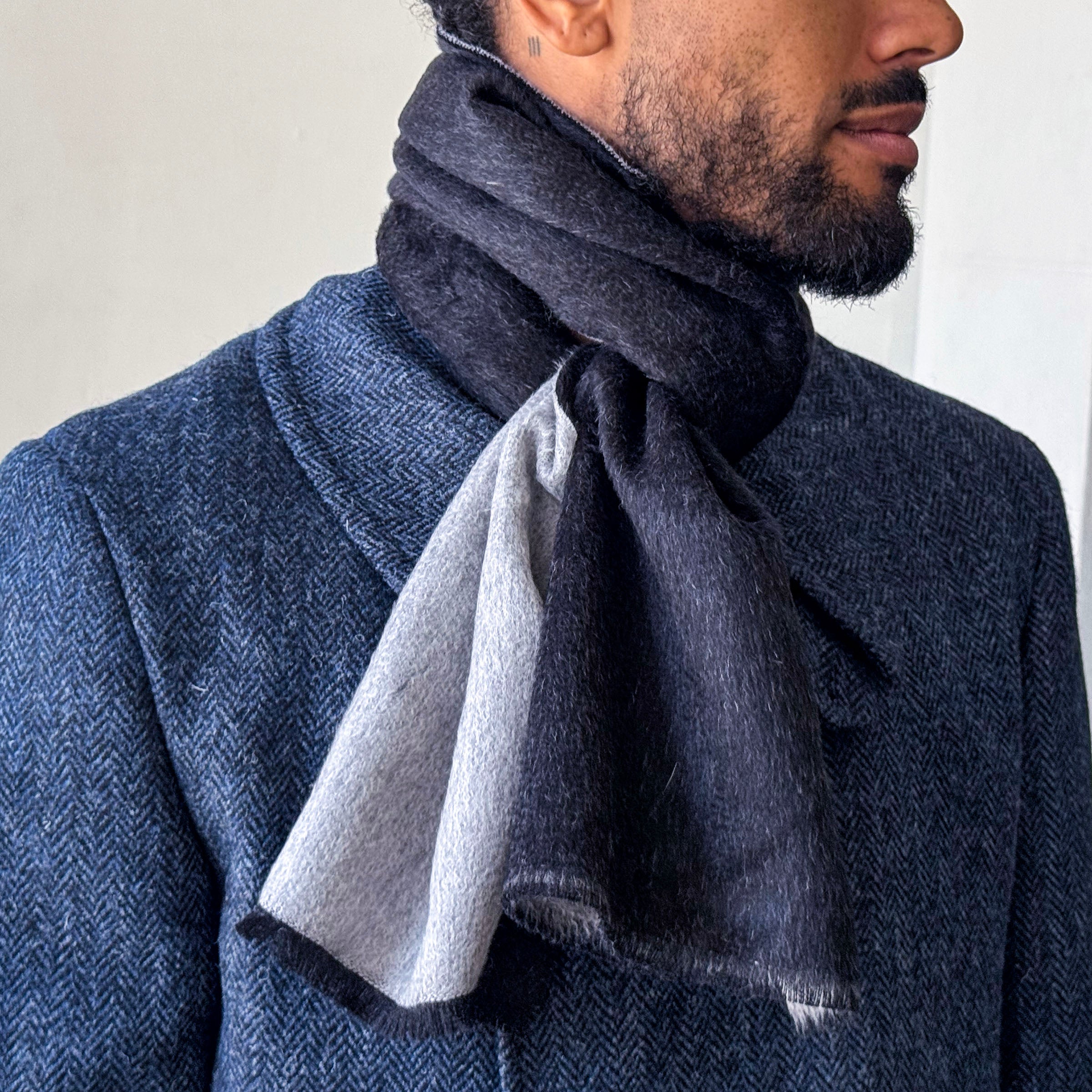 Alpaca Baby Suri Luxe Heavyweight 2-Tone Scarf