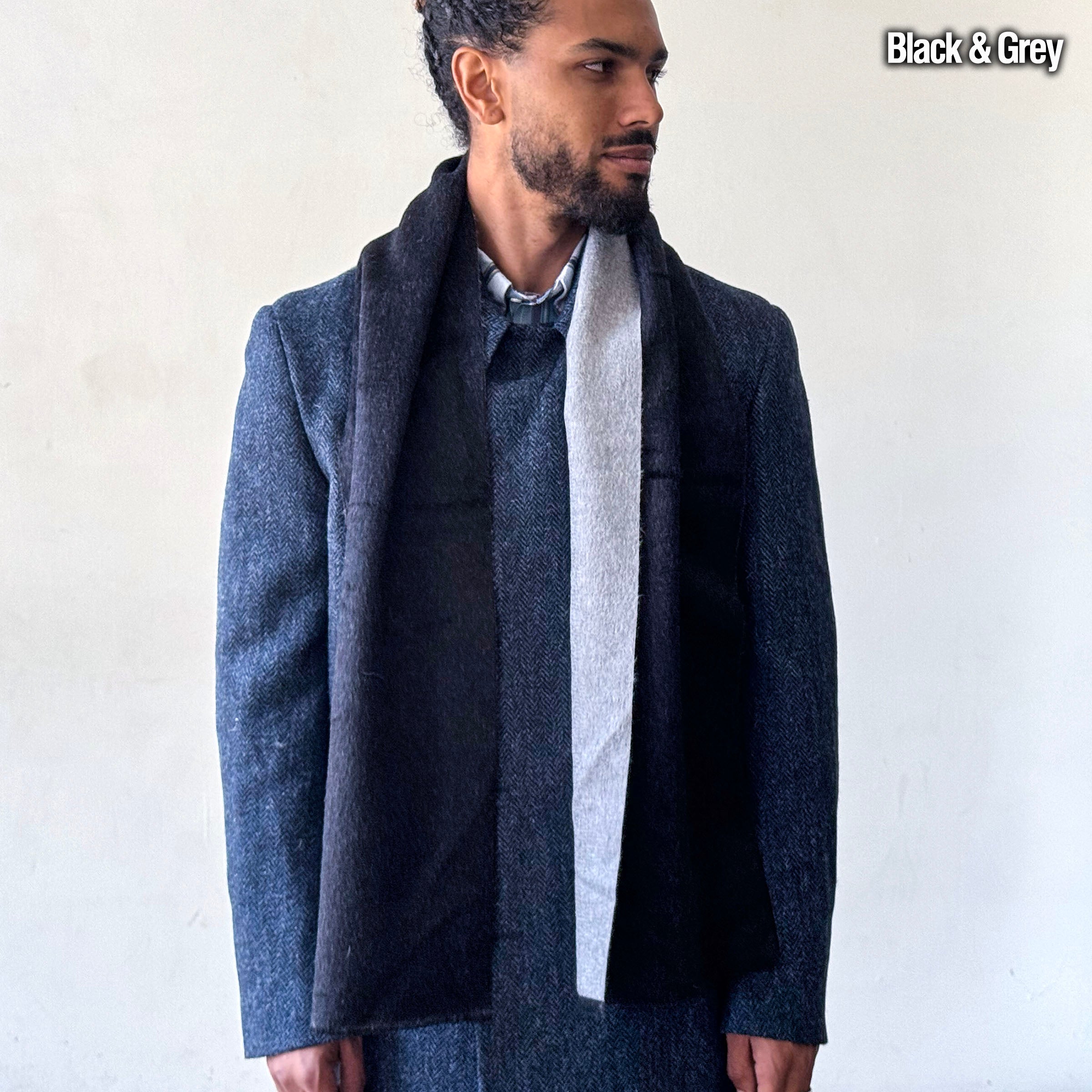 Alpaca Baby Suri Luxe Heavyweight 2-Tone Scarf
