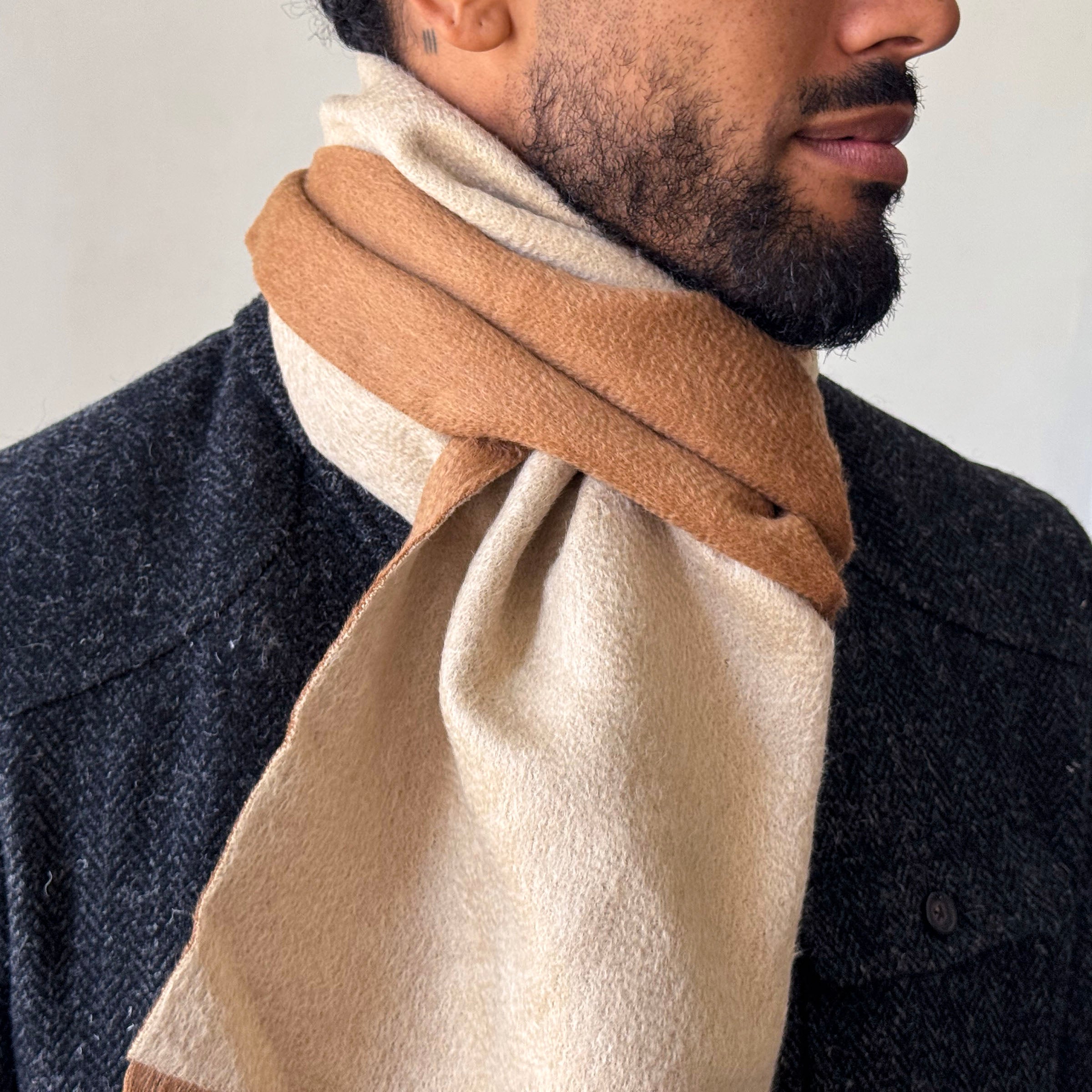 Alpaca Baby Suri Luxe Heavyweight 2-Tone Scarf