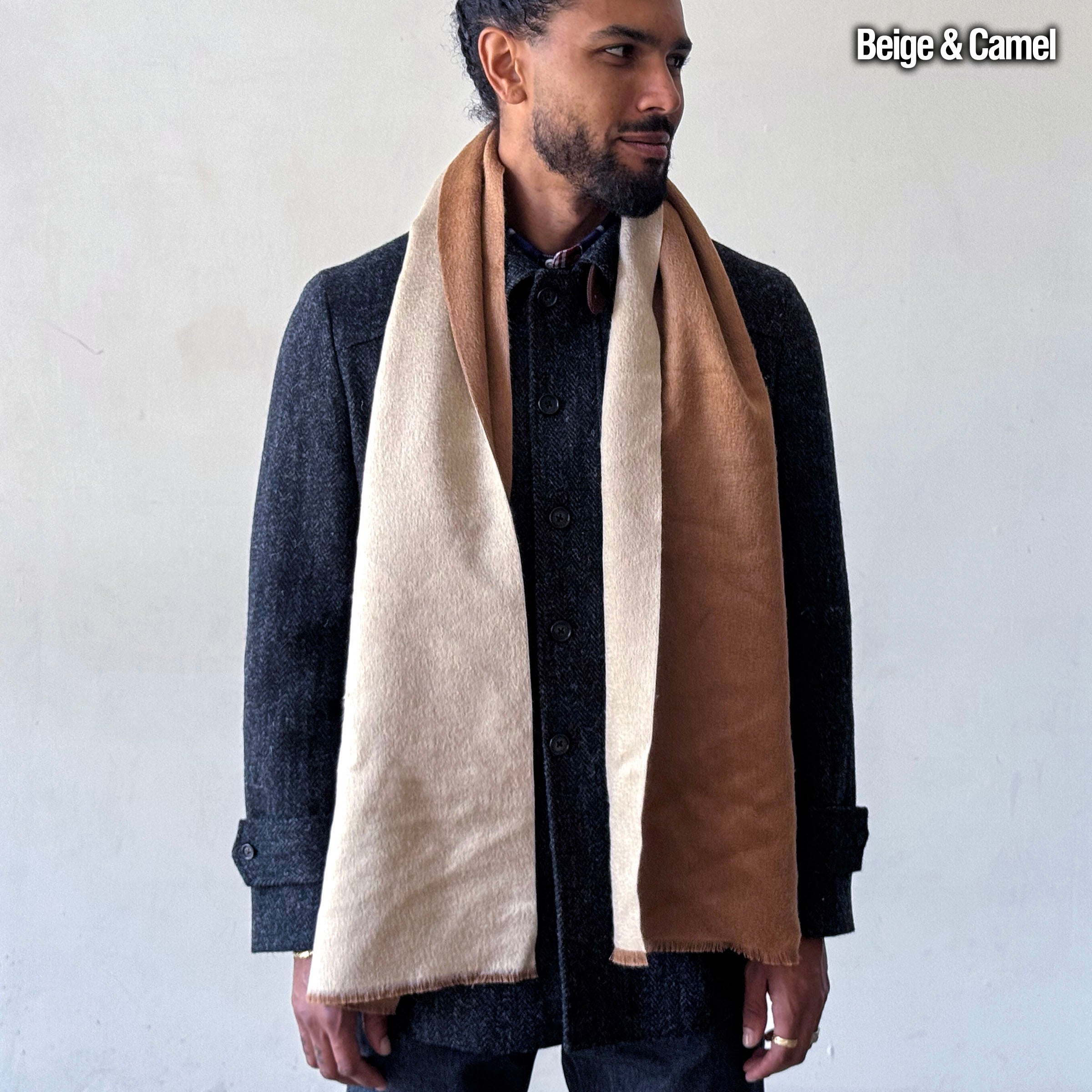 Alpaca Baby Suri Luxe Heavyweight 2-Tone Scarf
