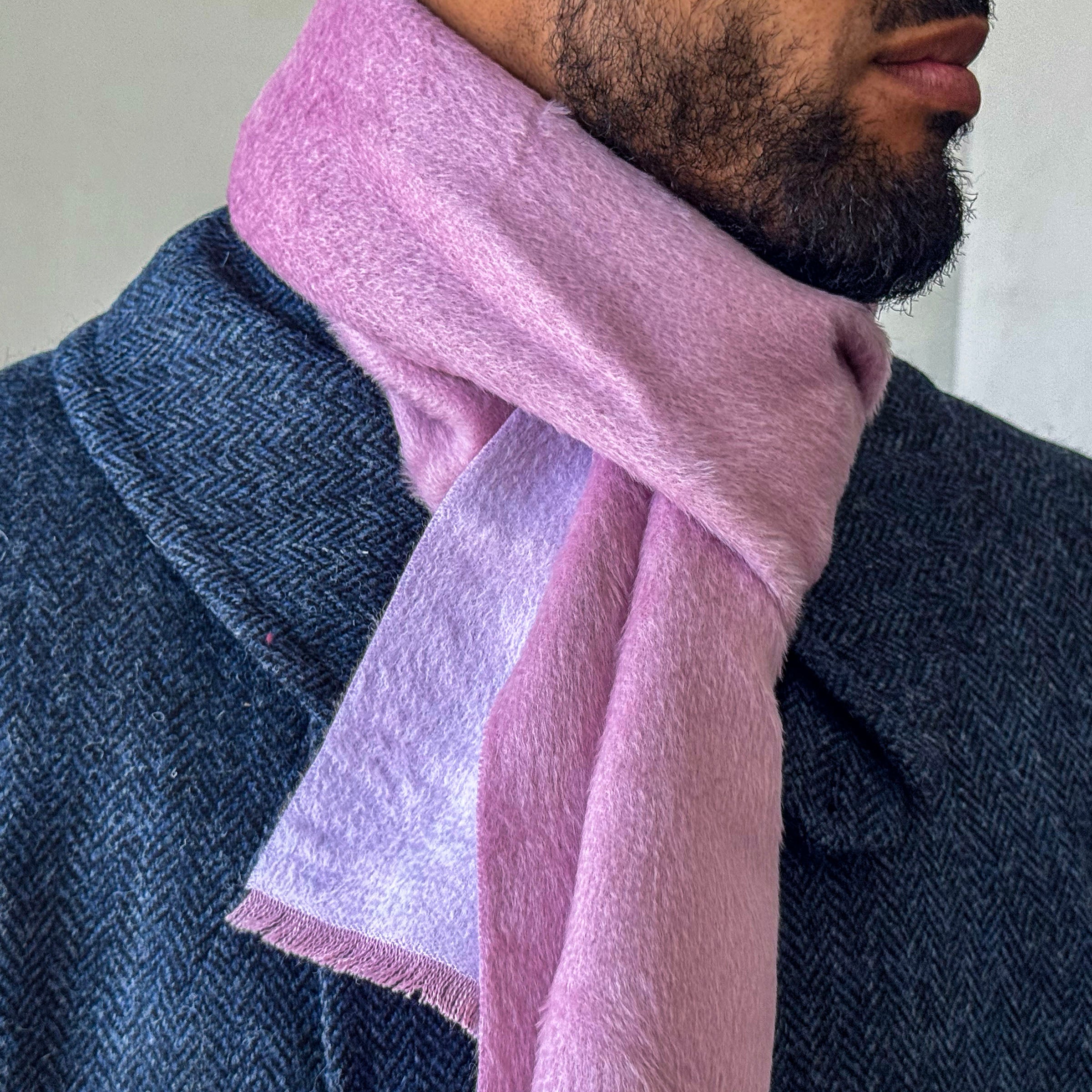 Alpaca Baby Suri Luxe Heavyweight 2-Tone Scarf