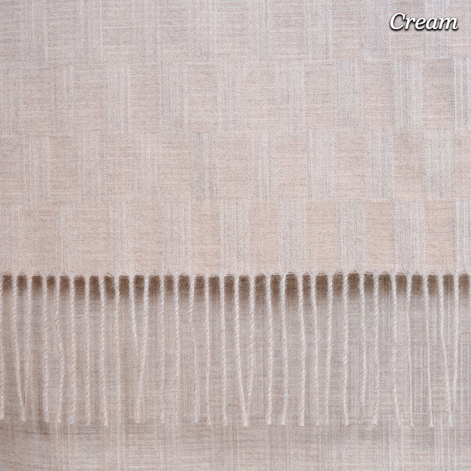 Ombre Mosaic Sateen Pure Alpaca Throw Blanket