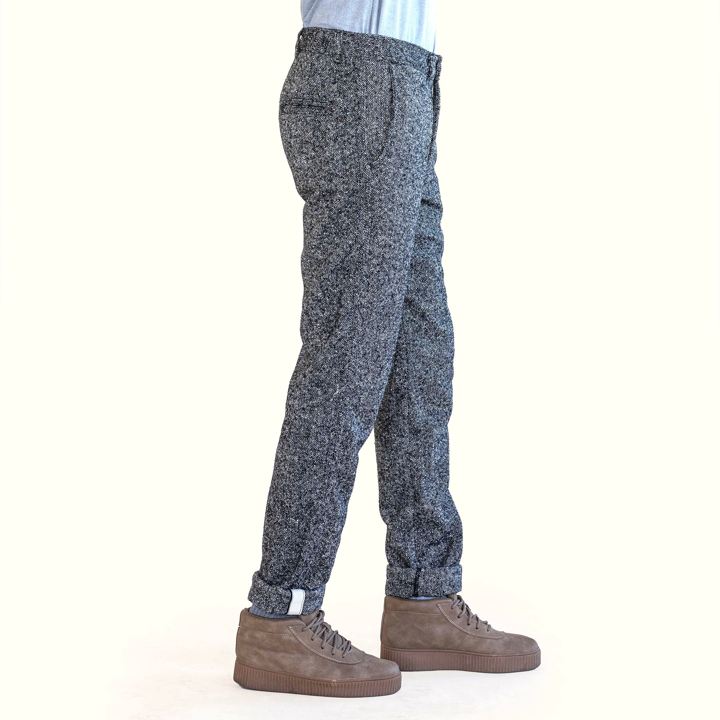 Rivet Chino Washable Donegal Tweed Pewter