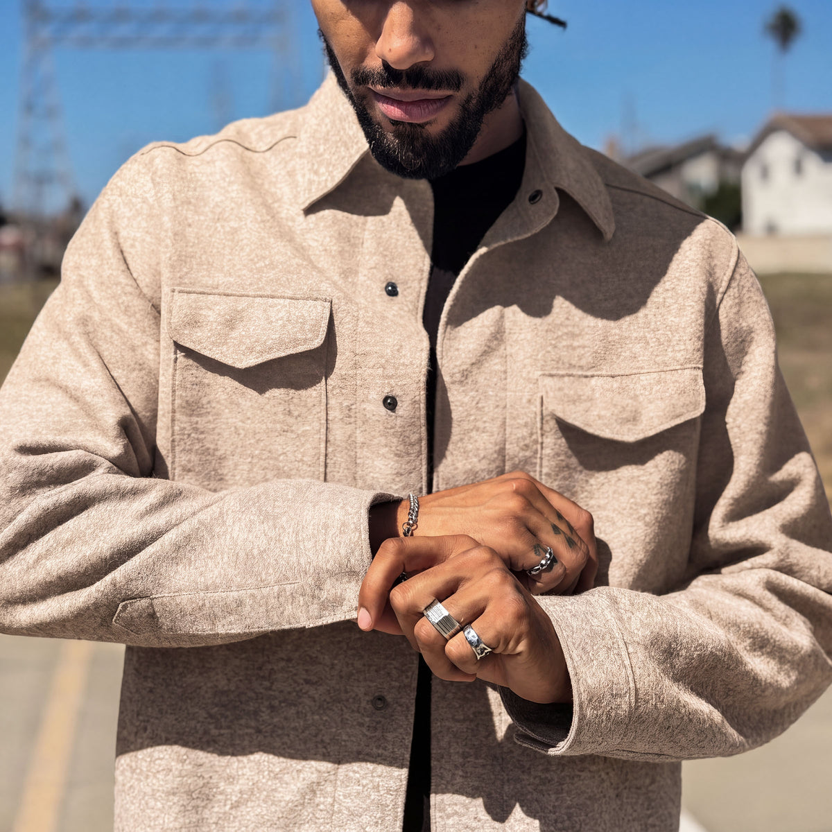 CPO Shirt Jacket in Alpaca & Wool