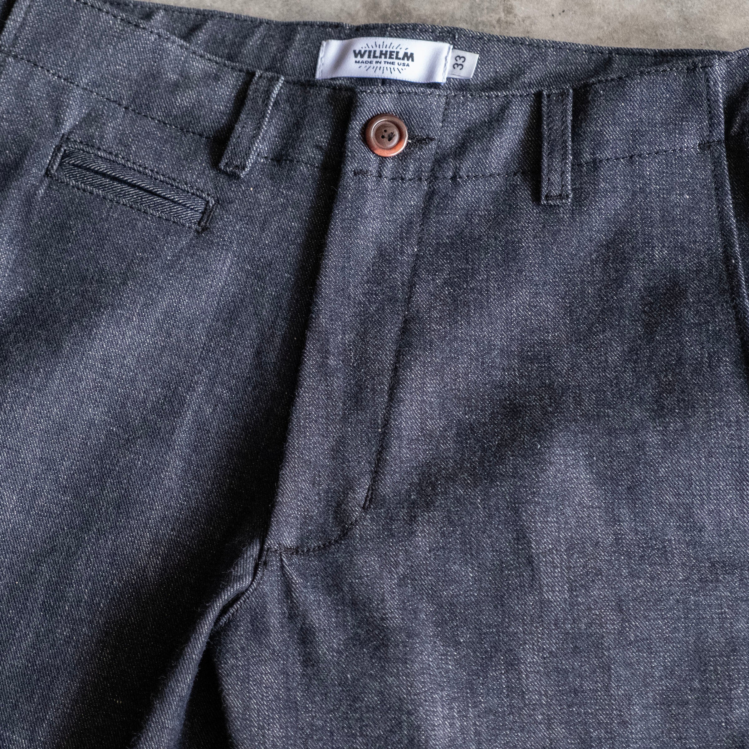 Wilhelm Selvedge Chino 14oz Nisshinbo Slubby Indigo Denim