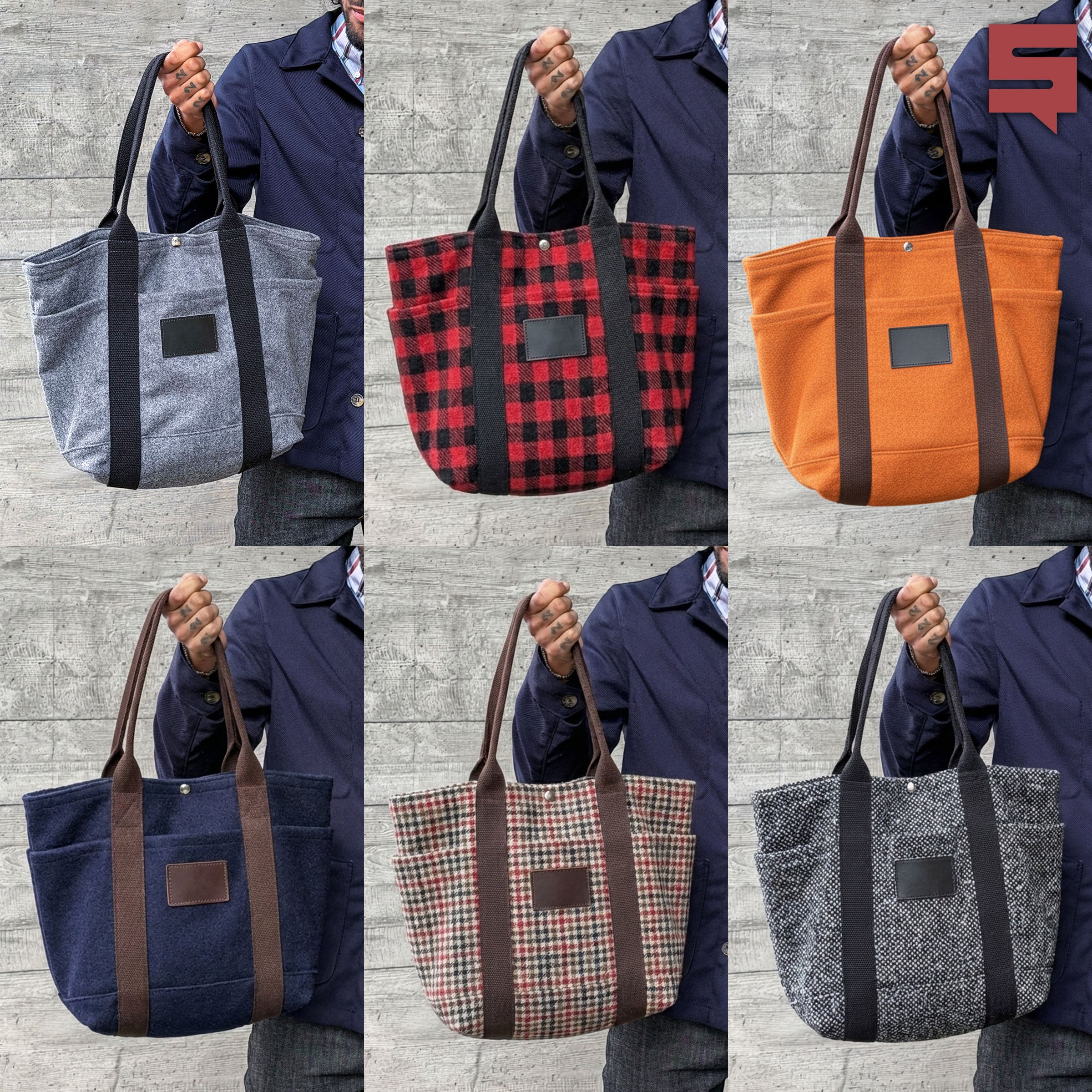 Tote Bag Holiday Project: Wool Tweed & Flannel