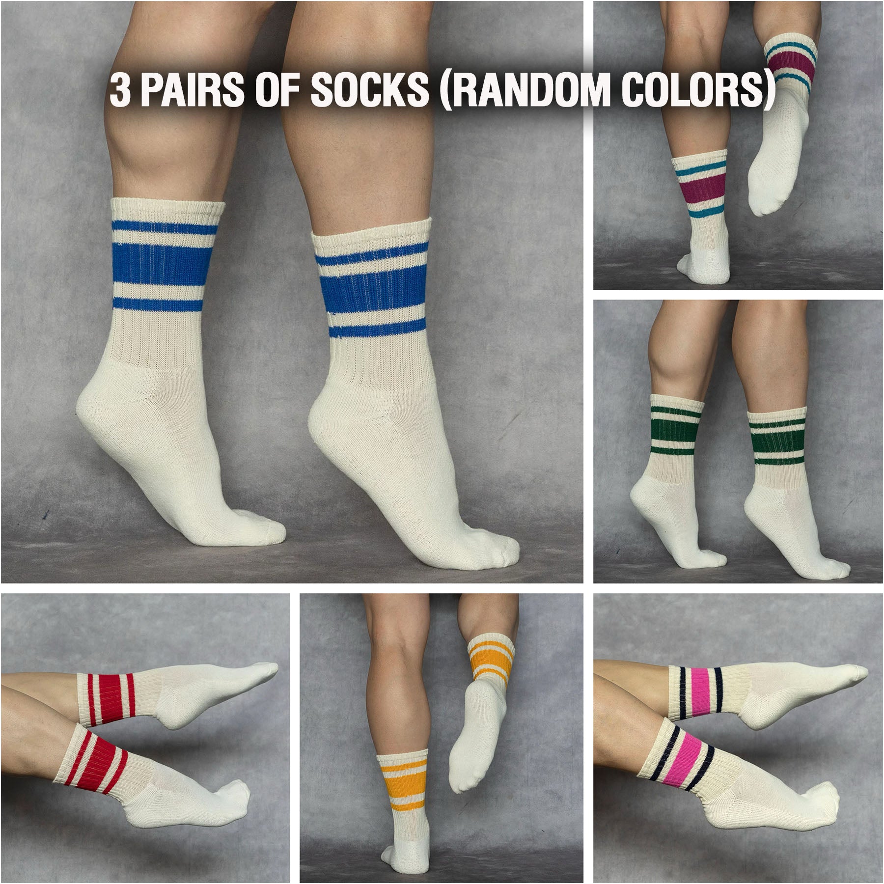 3-Piece Random Sock Bundle Deal (shipping included)