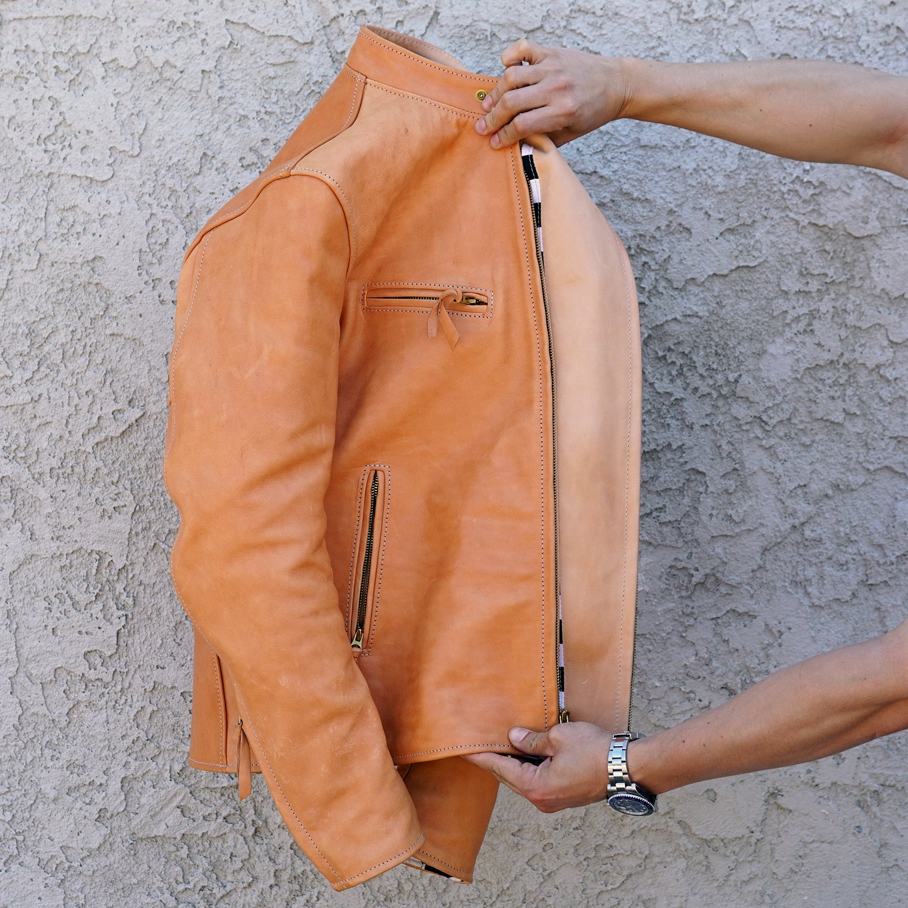 Custom Unfinished Horsehide Leather Jacket Project Deposit