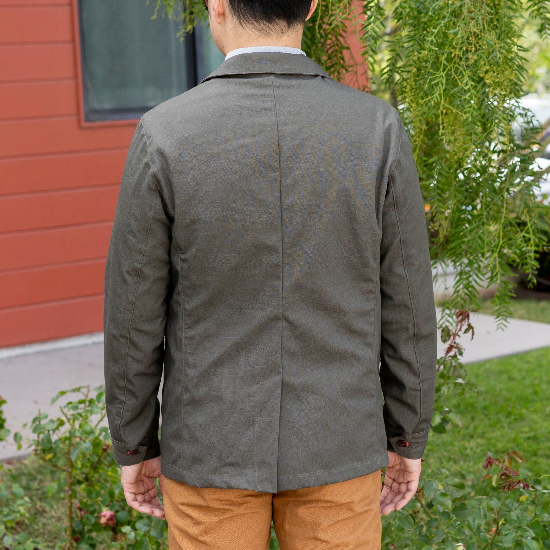 Doyle Jacket in Olive Military-Spec Cotton Ripstop Sz 38