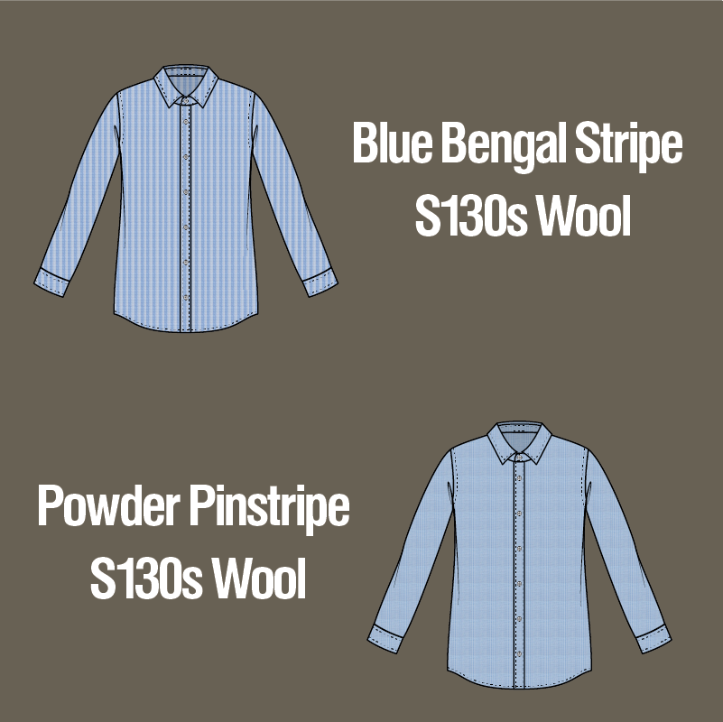 Custom Shirting Washable S130s Wool Business Casual
