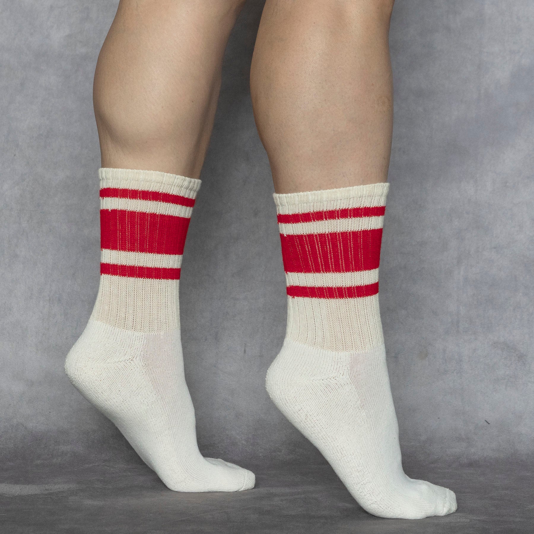 Mono Stripe Sock Scarlet