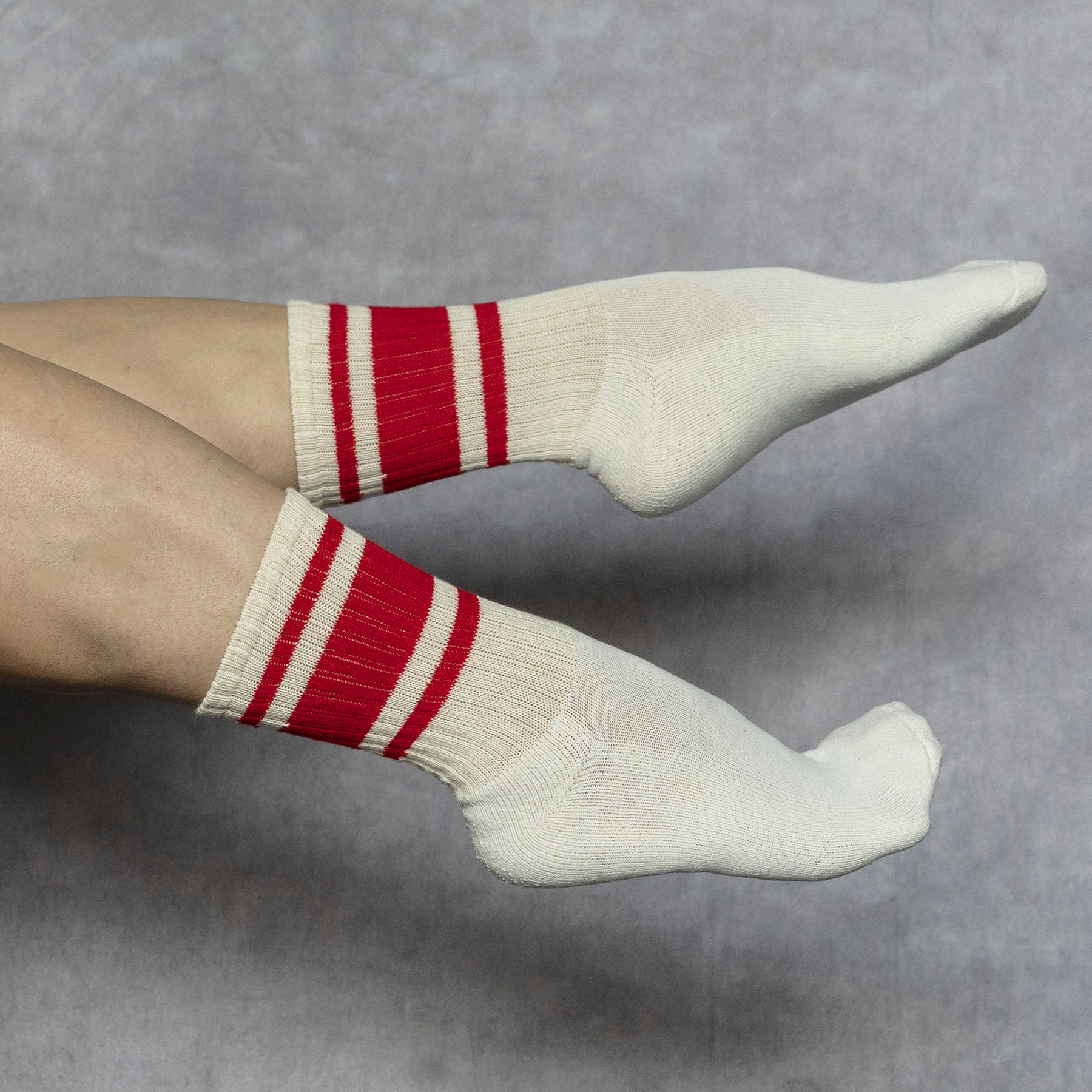 Mono Stripe Sock Scarlet
