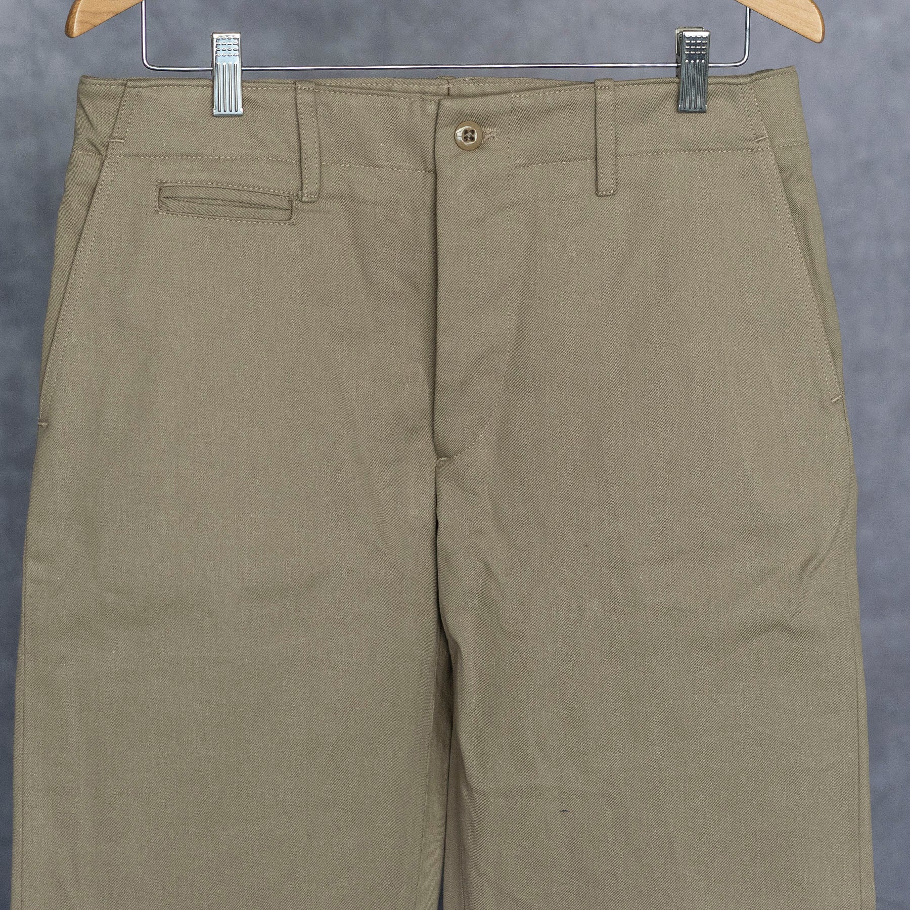 Sample Sale: Hertling Loose Fit in Khaki 10oz Selvedge Twill, Size 30 x 33 inseam